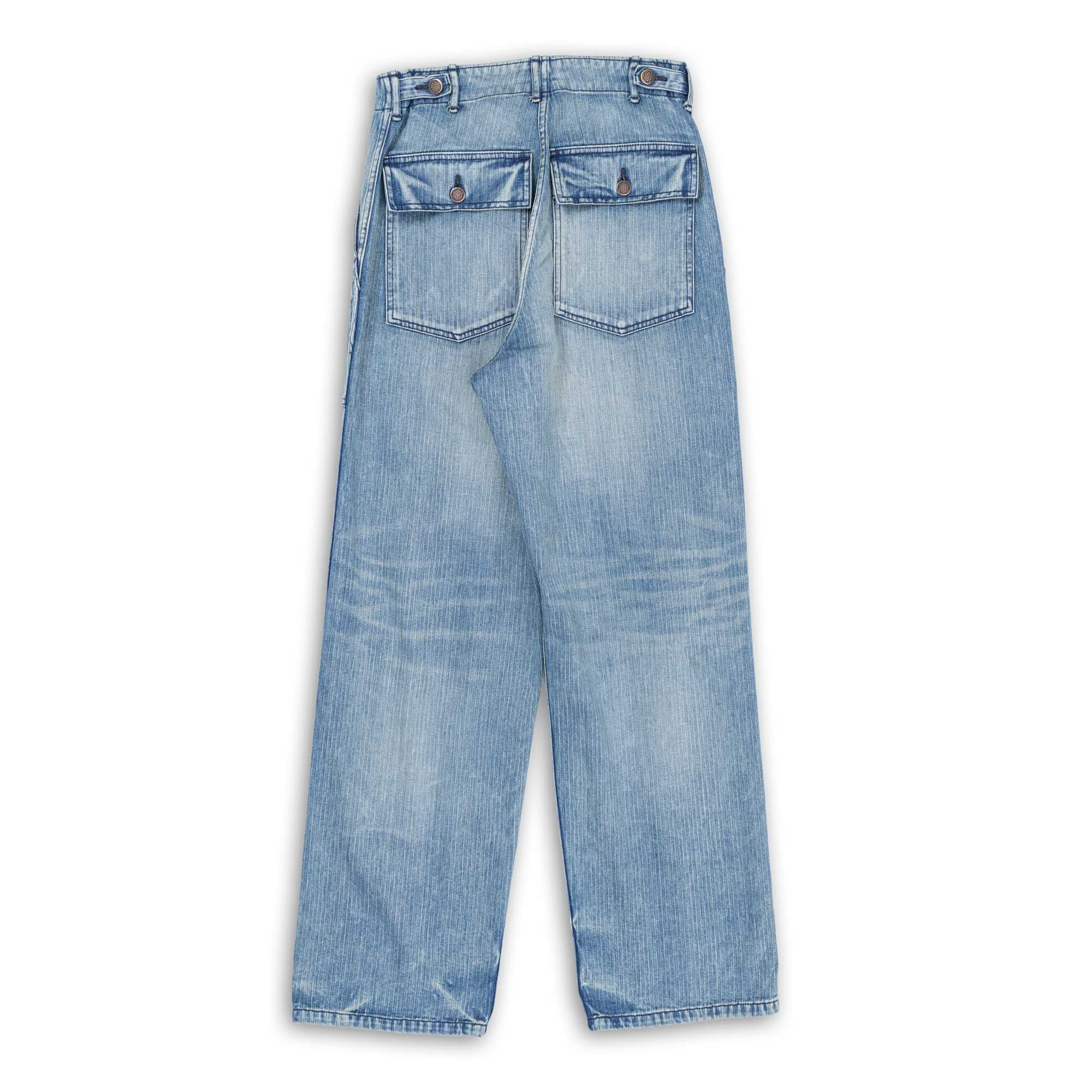 Allevol Baker Pants Indigo Used Wash-Trousers-Clutch Cafe