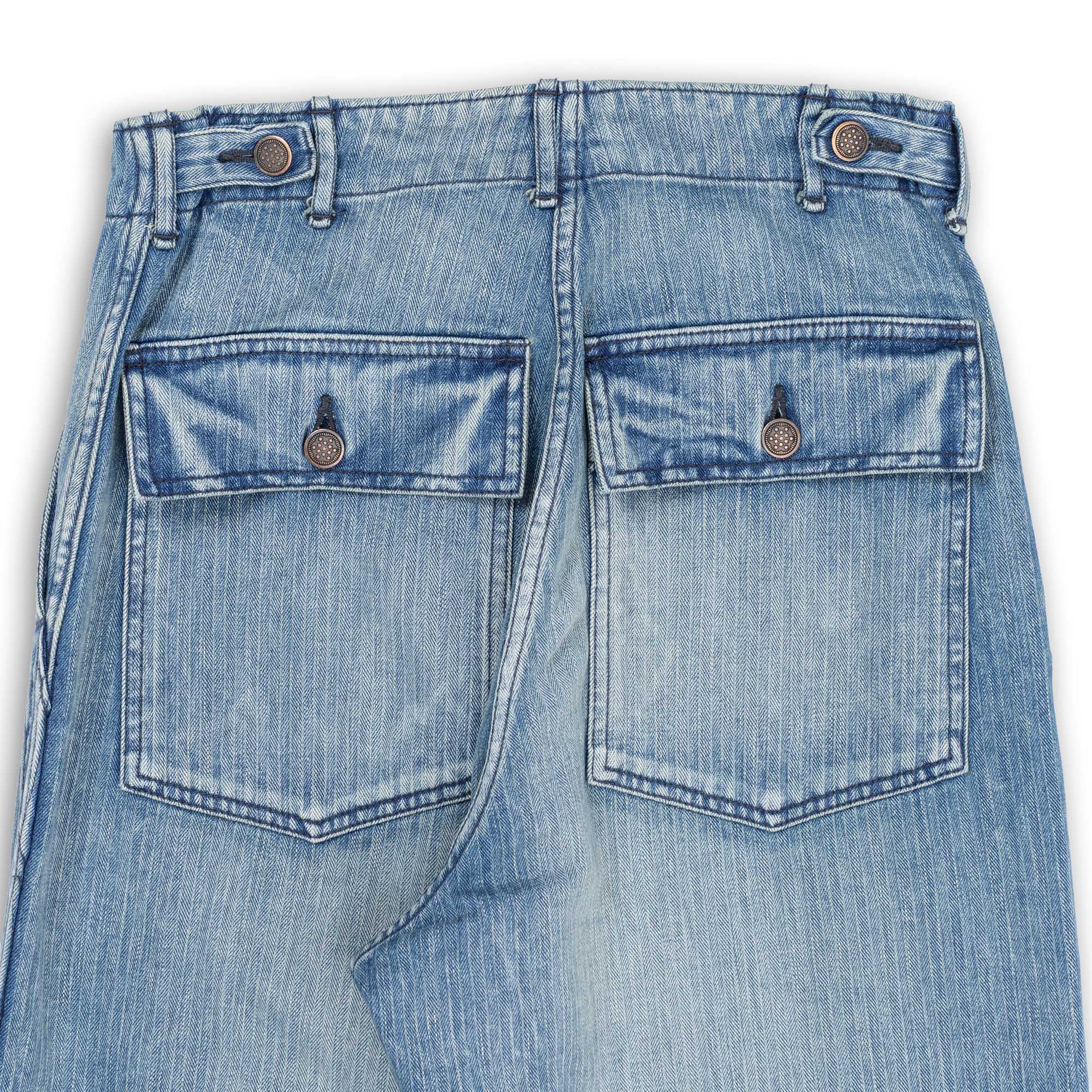 Allevol Baker Pants Indigo Used Wash-Trousers-Clutch Cafe
