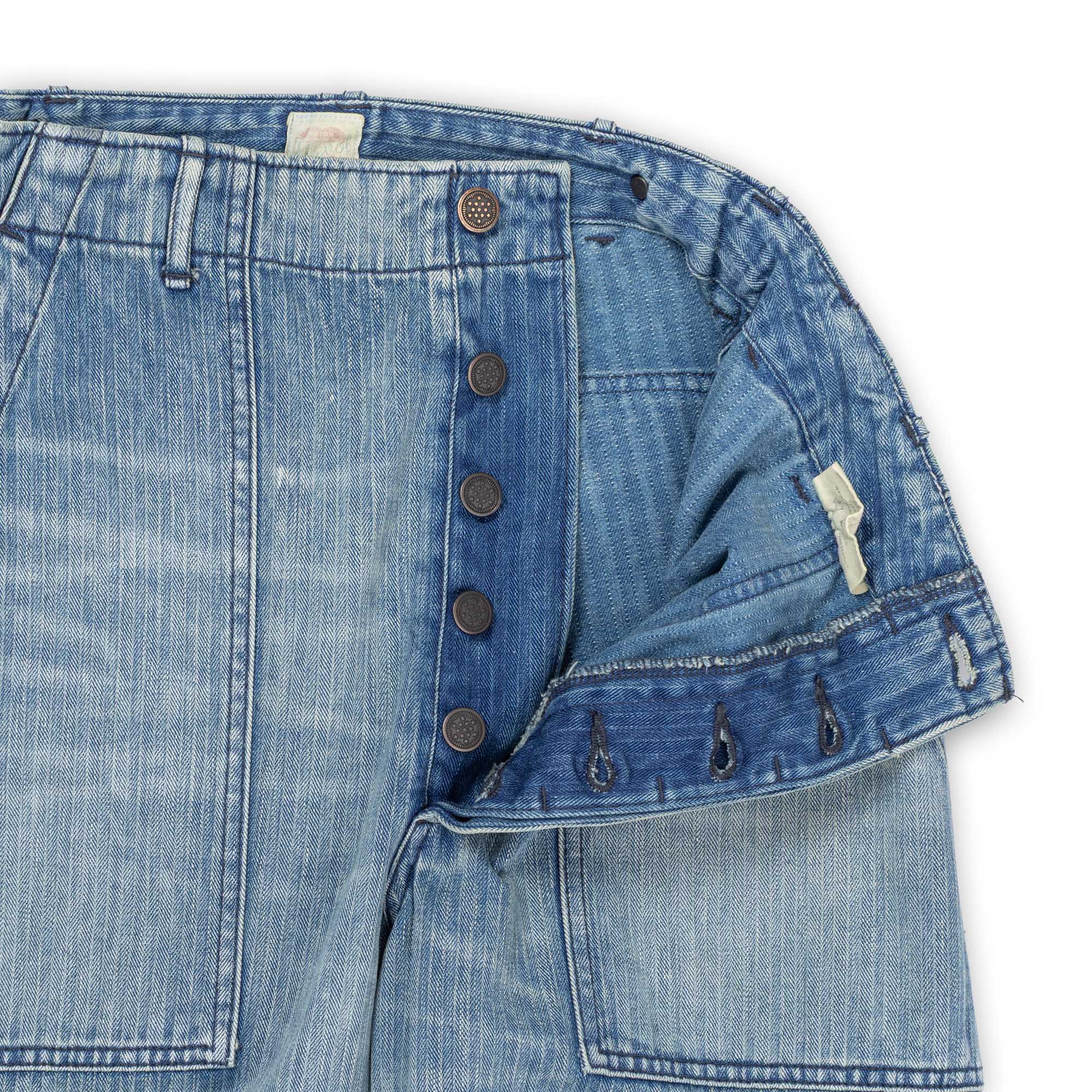 Allevol Baker Pants Indigo Used Wash-Trousers-Clutch Cafe