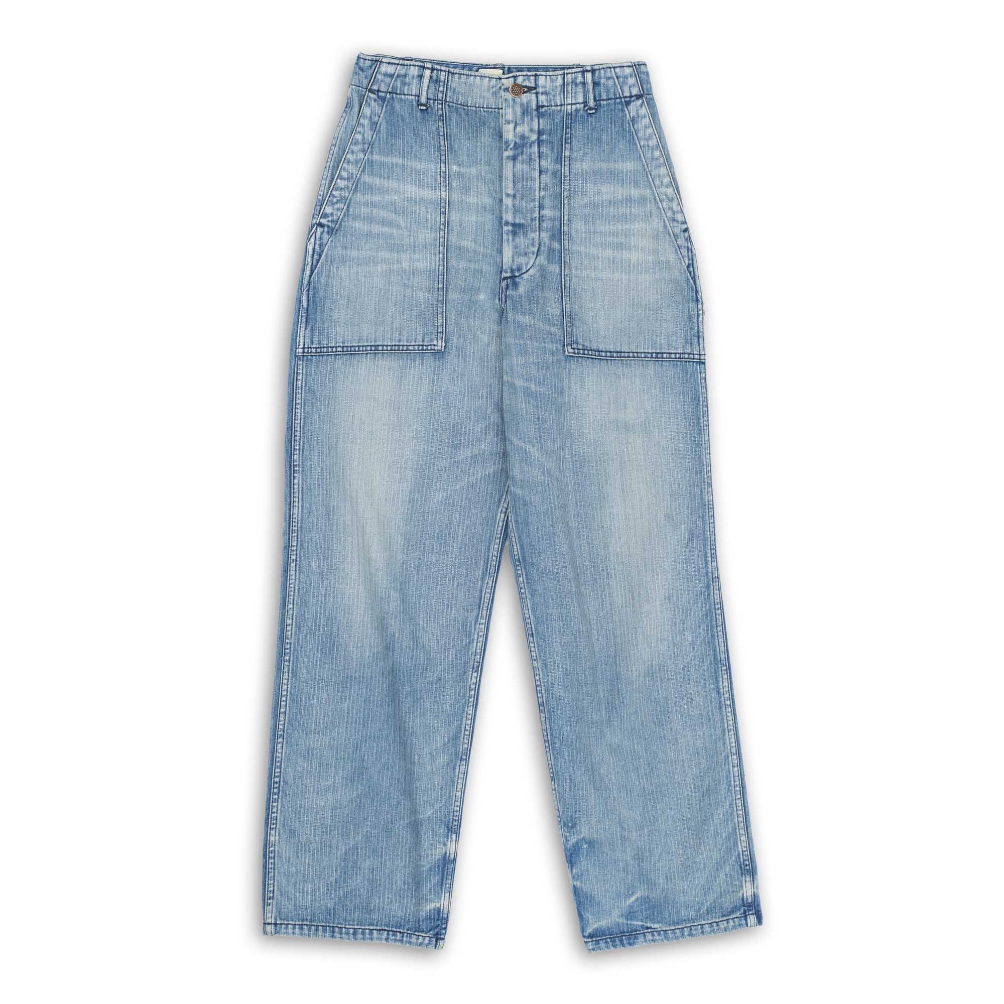 Allevol Baker Pants Indigo Used Wash-Trousers-Clutch Cafe
