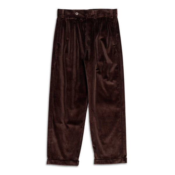 Allevol Brunel Brisbane Moss Corduroy Brown-Trousers-Clutch Cafe