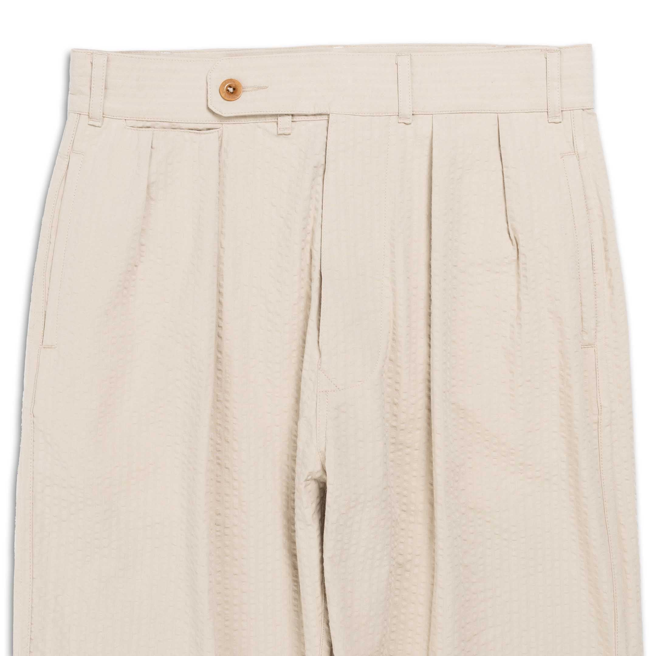 Allevol Brunel Seersucker Beige-Trousers-Clutch Cafe