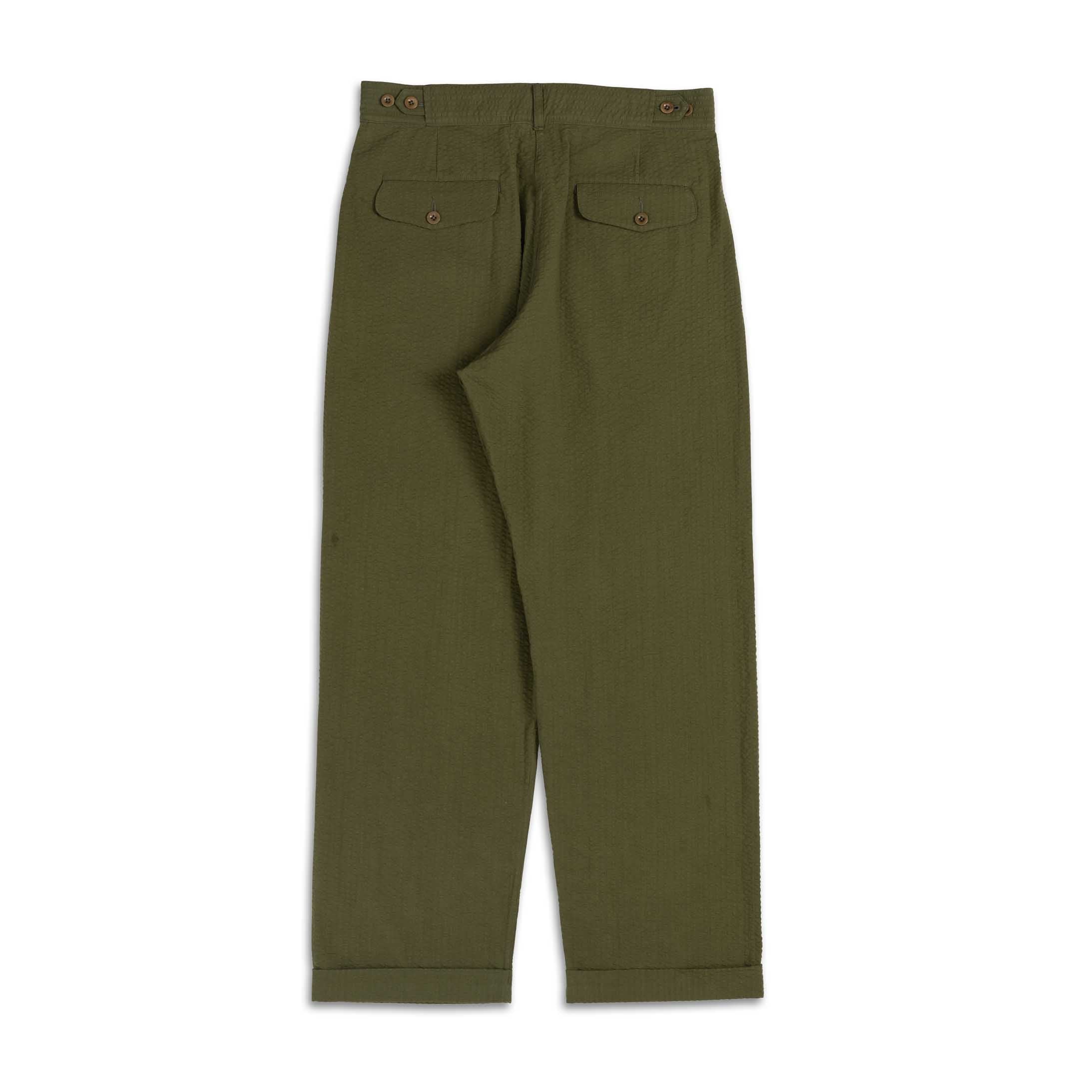 Allevol Brunel Seersucker Green-Trousers-Clutch Cafe