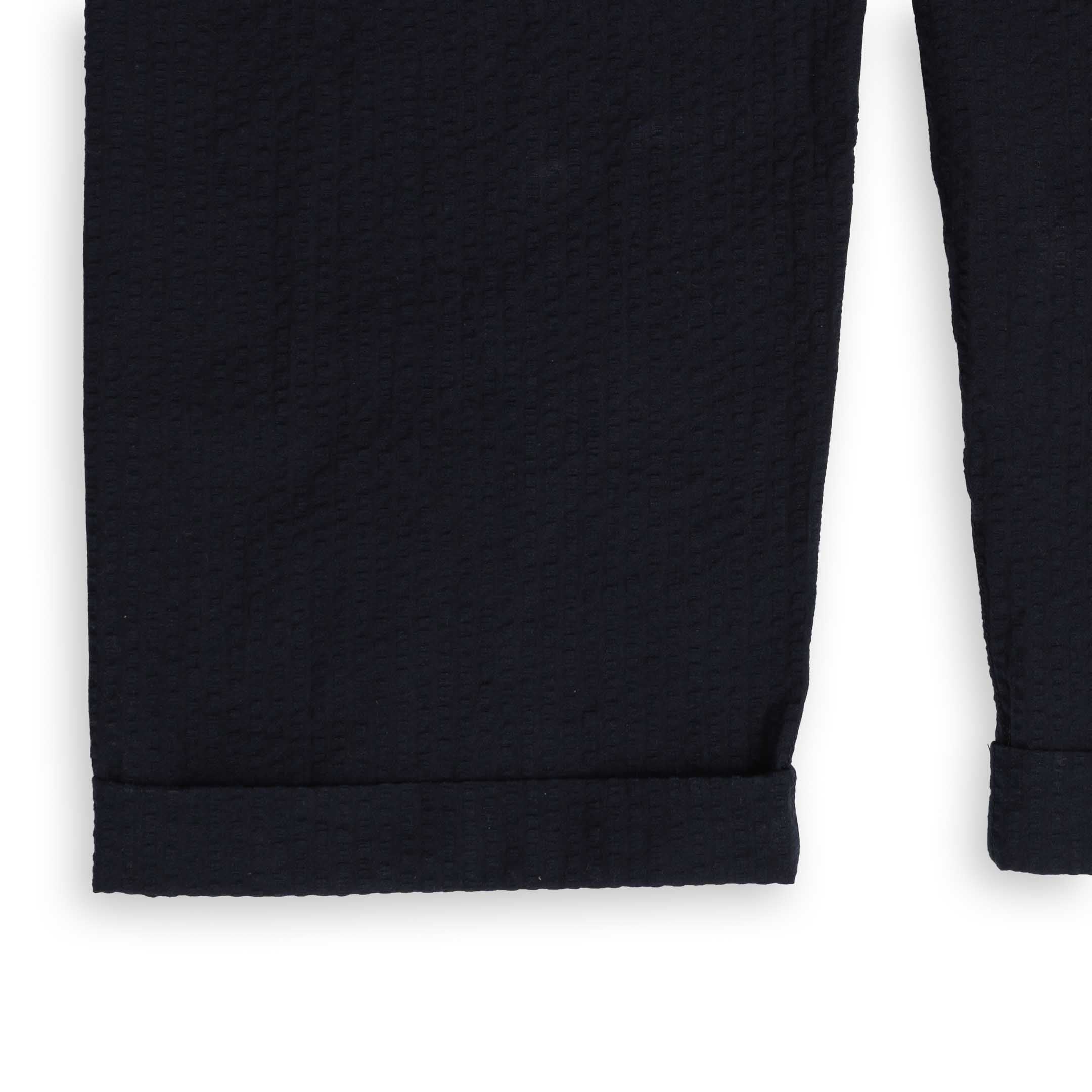 Allevol Brunel Trouser Seersucker Navy-Trousers-Clutch Cafe