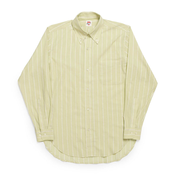 Allevol Button Down Shirt Green & White-Shirt-Clutch Cafe