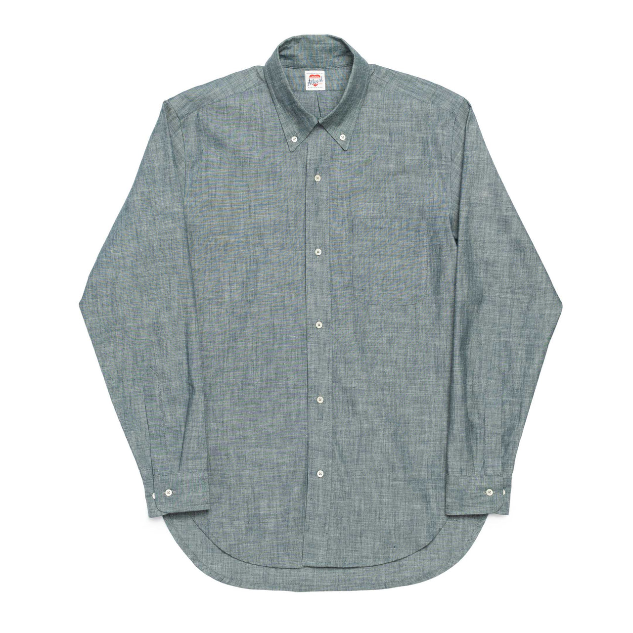 Allevol Chambray Work Shirt Blue-Shirt-Clutch Cafe