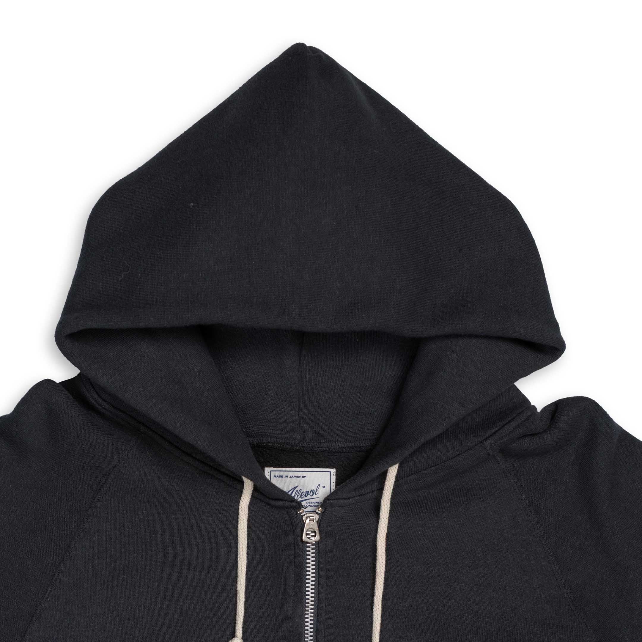 Allevol Easy 'Full Zip' Hooded Sweatshirt Black-Hooded Sweatshirt-Clutch Cafe