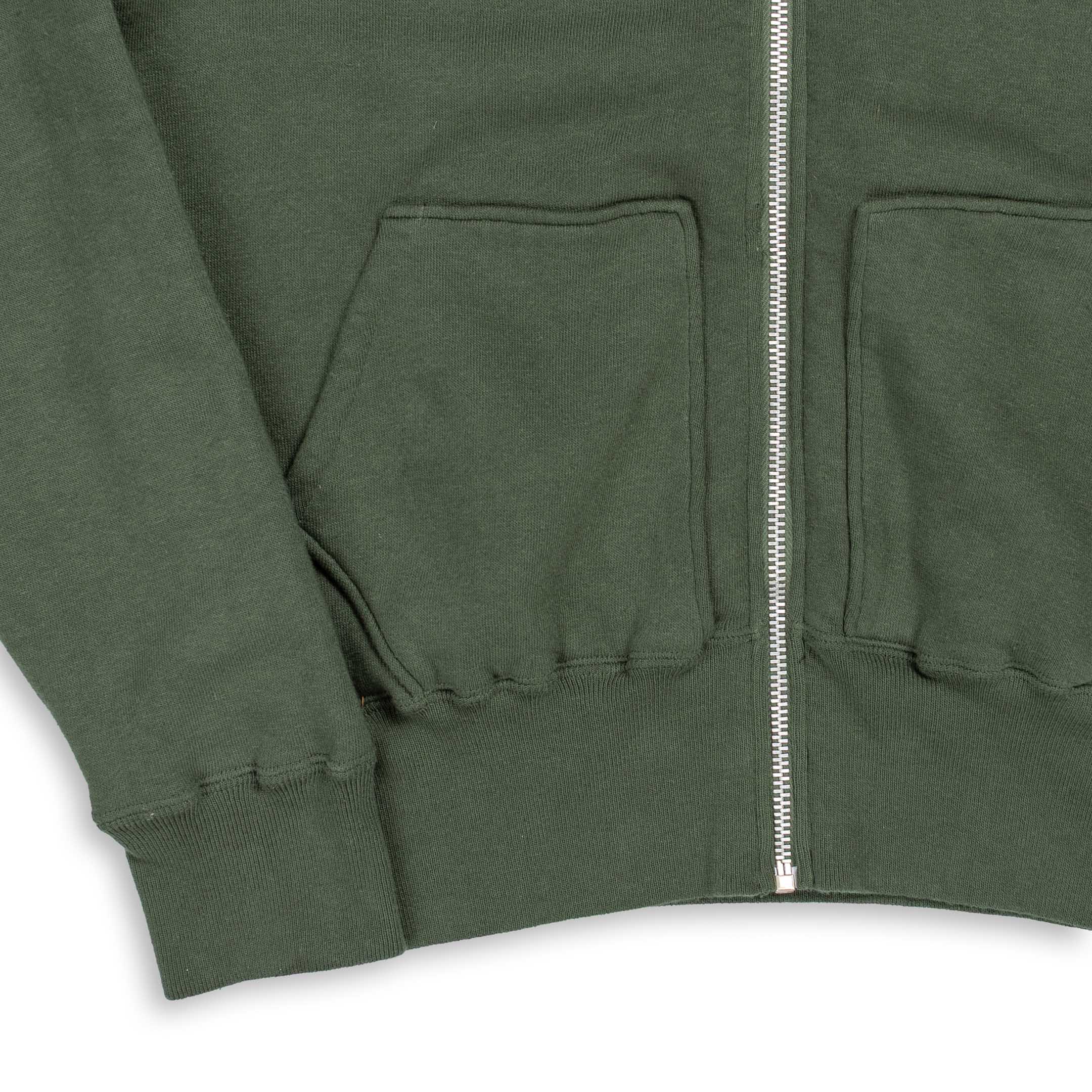 Allevol Easy 'Full Zip' Hooded Sweatshirt Green-Hooded Sweatshirt-Clutch Cafe