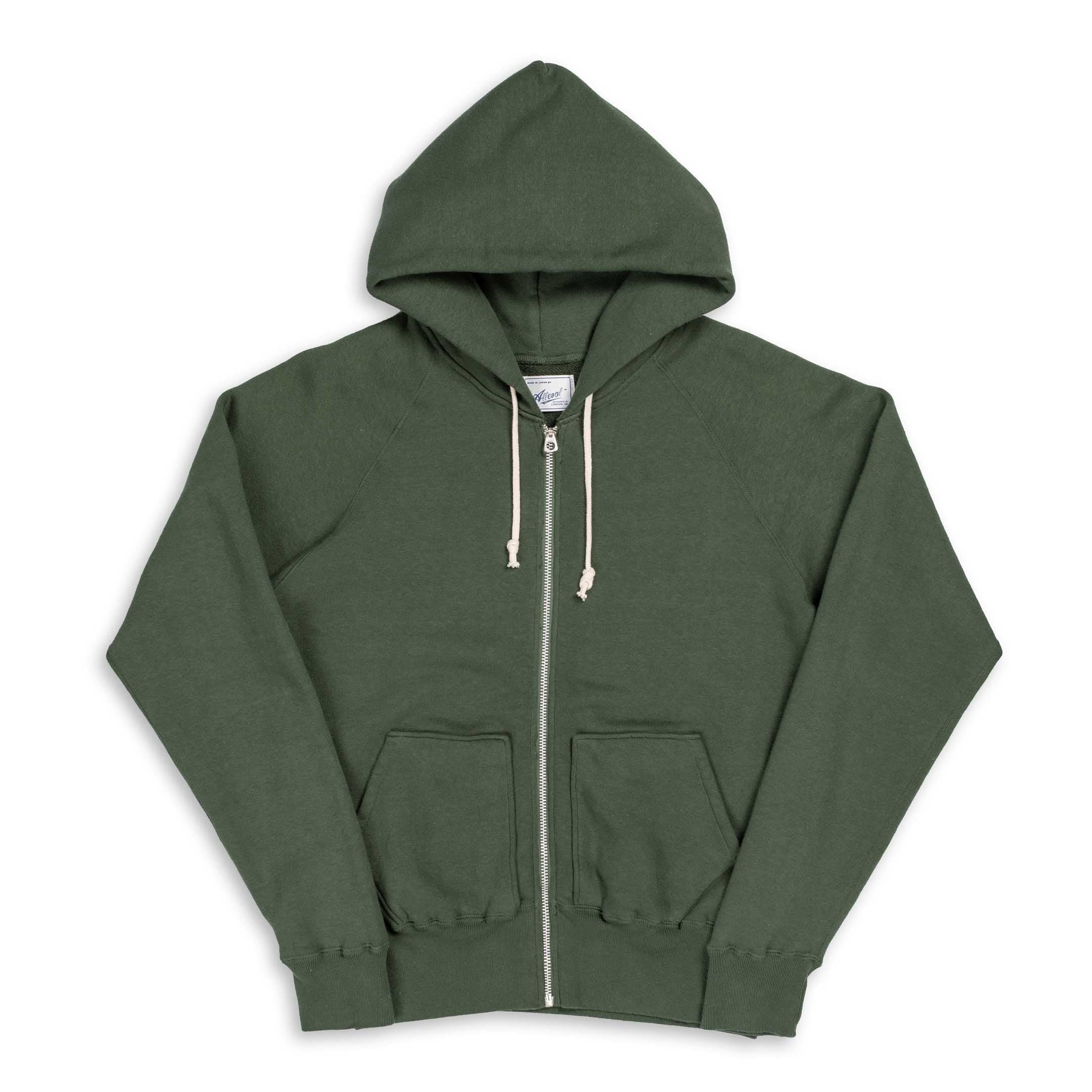 Allevol Easy 'Full Zip' Hooded Sweatshirt Green-Hooded Sweatshirt-Clutch Cafe