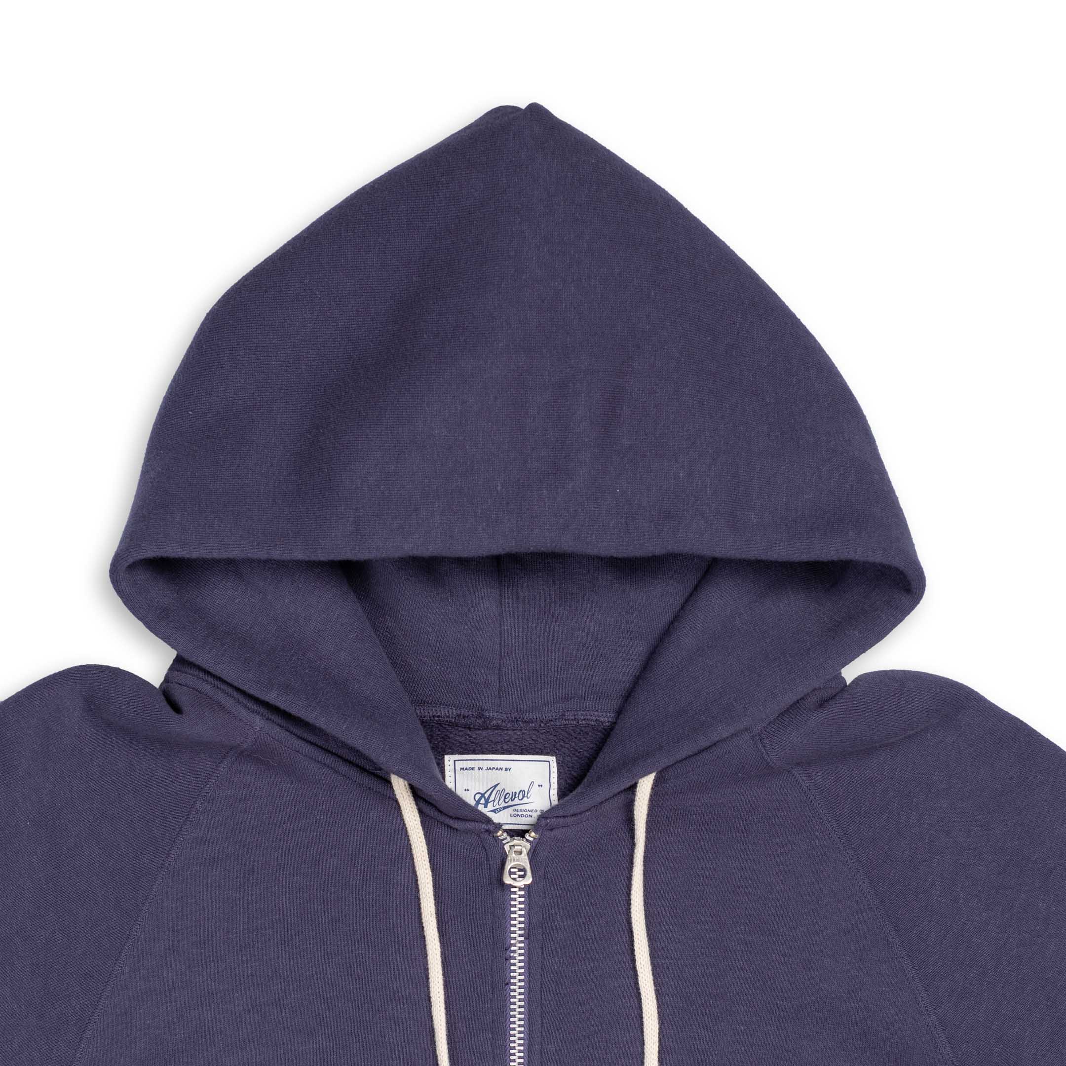 Allevol Easy 'Full Zip' Hooded Sweatshirt Navy-Hooded Sweatshirt-Clutch Cafe
