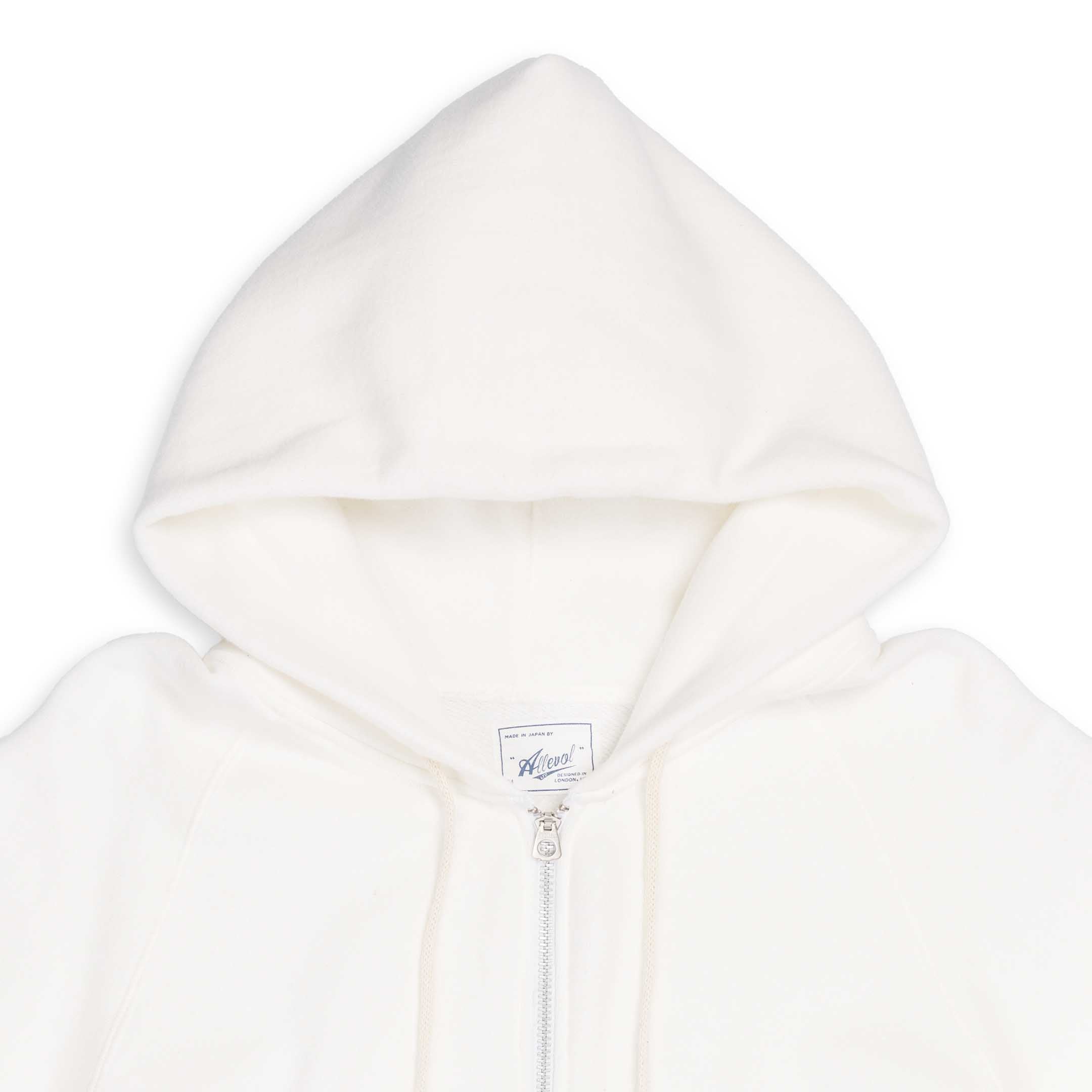 Allevol Easy 'Full Zip' Hooded Sweatshirt White-Hooded Sweatshirt-Clutch Cafe