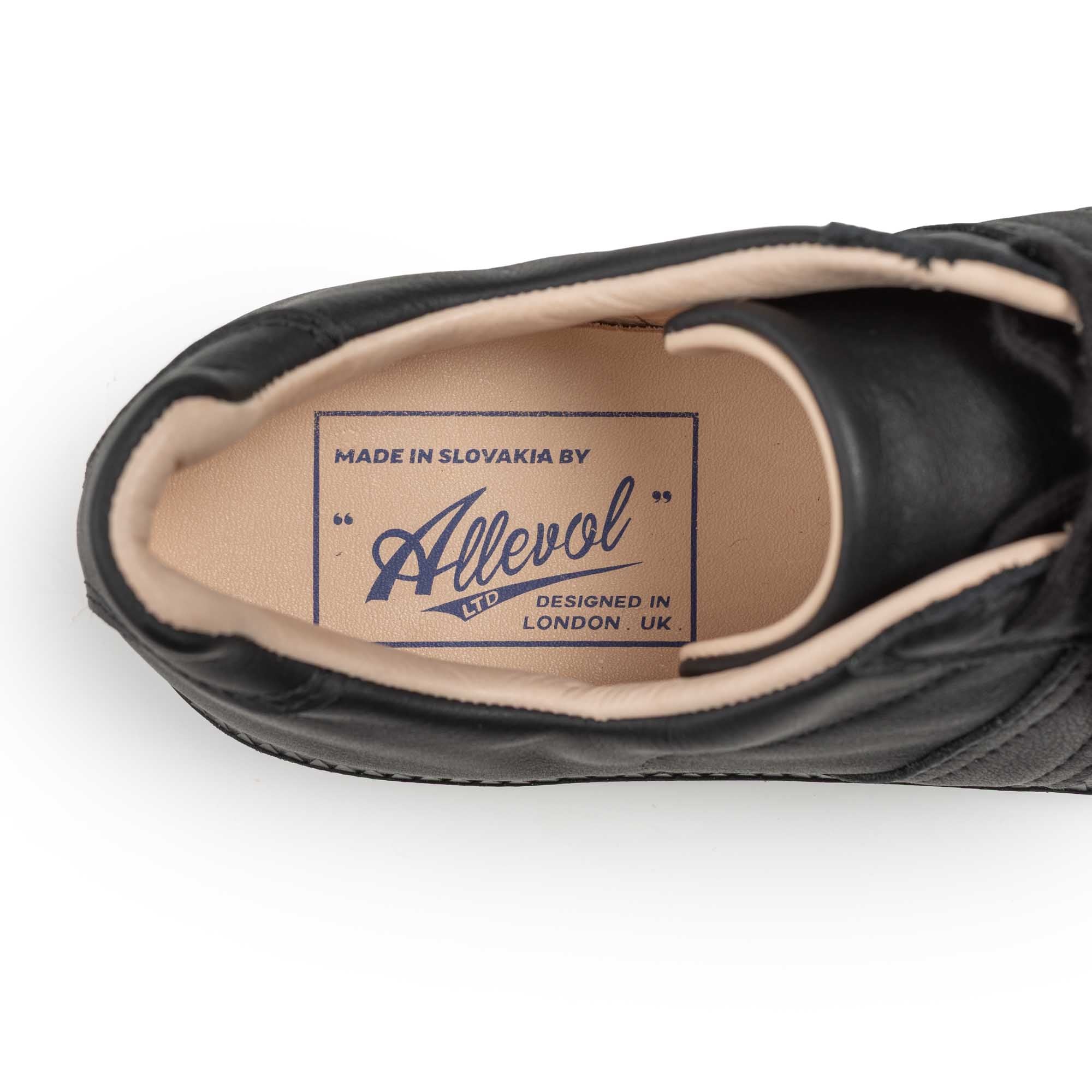 Allevol German Army Trainer (GAT) Sneaker All Black Leather-Sneaker-Clutch Cafe