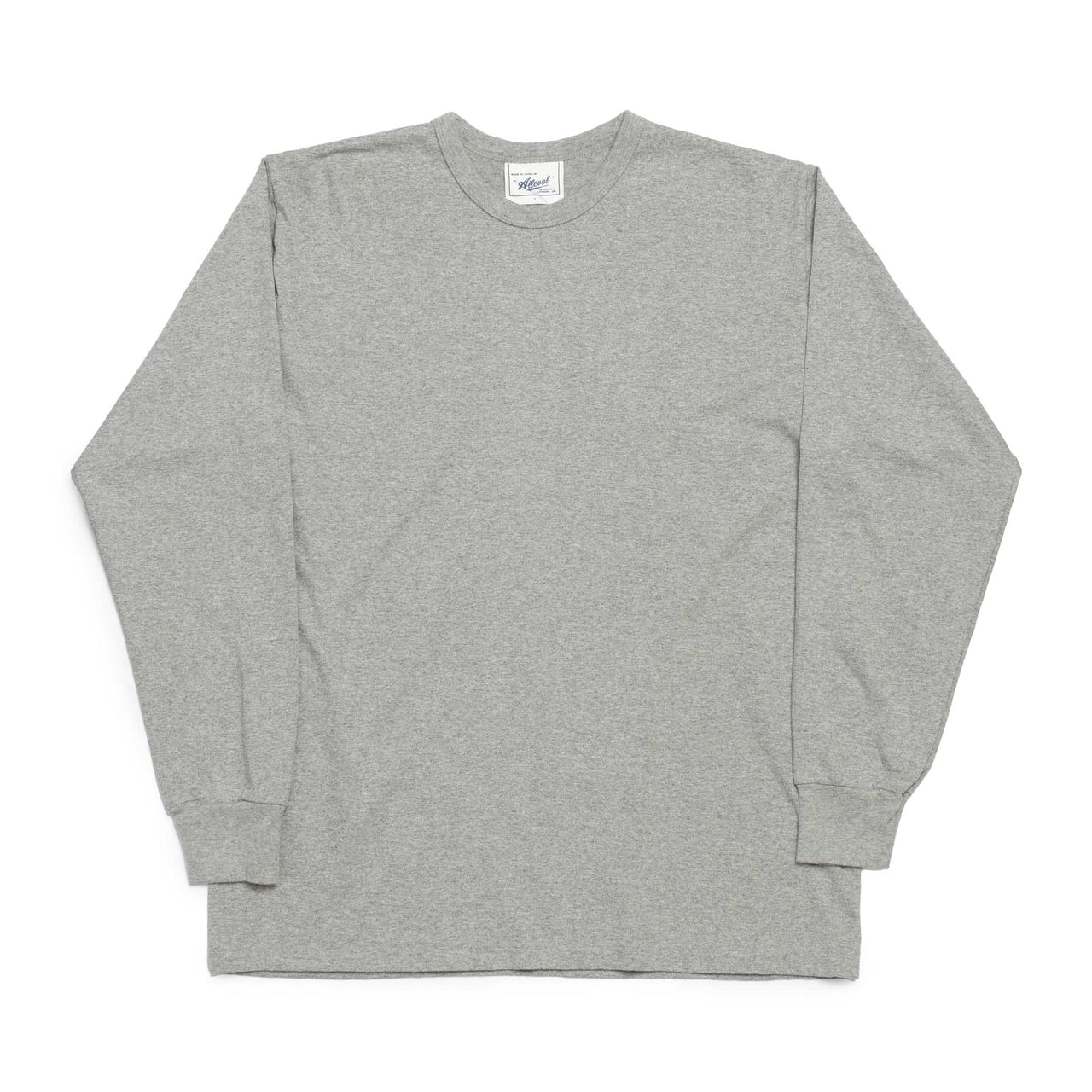 Allevol Heavy Duty Crew Neck L/S T-Shirt Grey-T-Shirt-Clutch Cafe