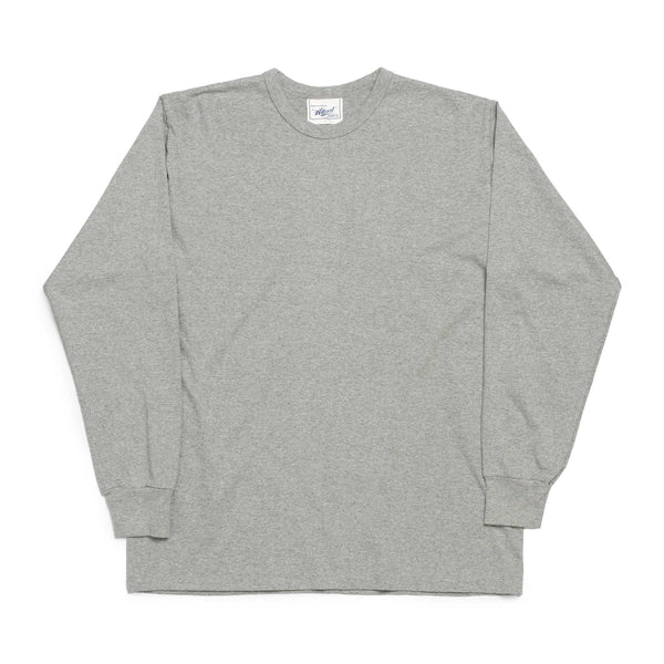 Allevol Heavy Duty Crew Neck L/S T-Shirt Grey-T-Shirt-Clutch Cafe