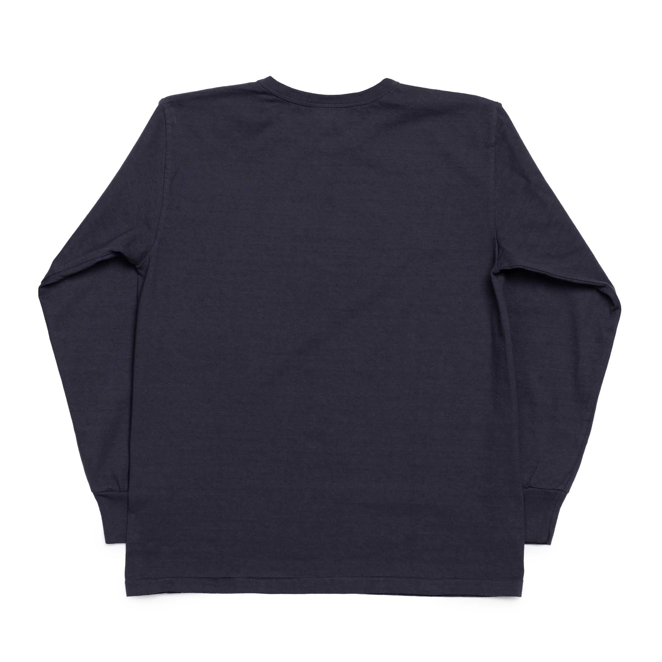 Allevol Heavy Duty Crew Neck L/S T-Shirt Navy-T-Shirt-Clutch Cafe