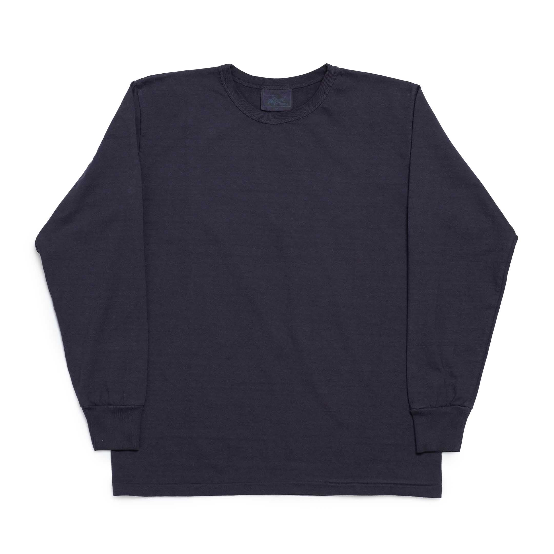 Allevol Heavy Duty Crew Neck L/S T-Shirt Navy-T-Shirt-Clutch Cafe