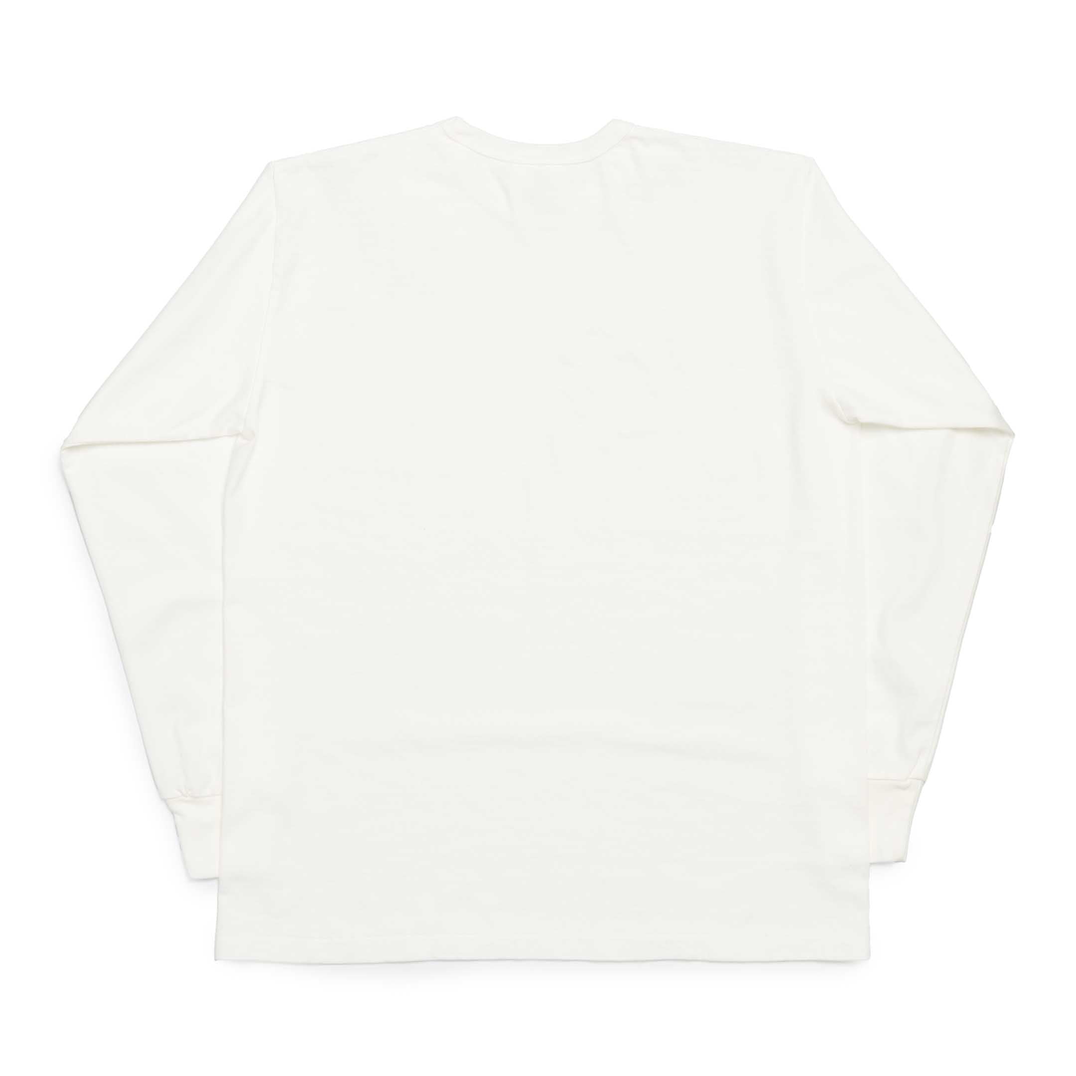 Allevol Heavy Duty Crew Neck L/S T-Shirt White-T-Shirt-Clutch Cafe