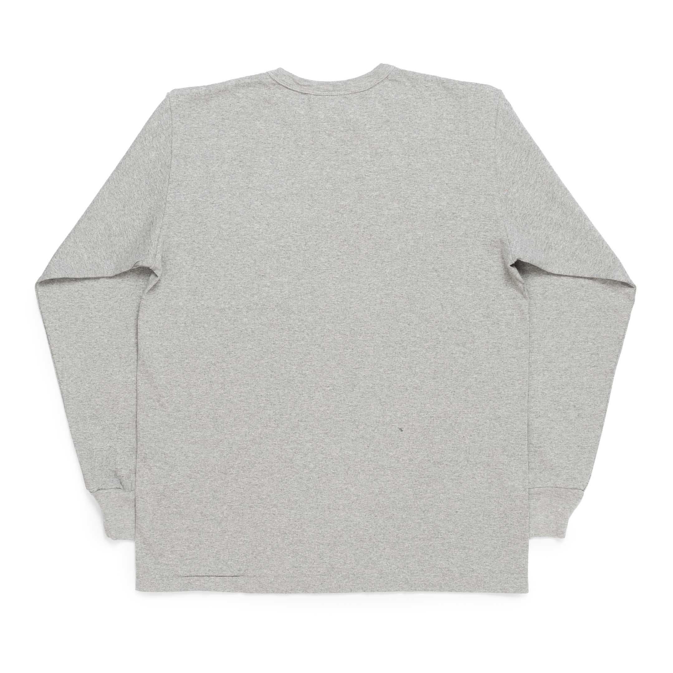 Allevol Heavy Duty Crew Neck Square Pocket L/S T-shirt Grey-T-Shirt-Clutch Cafe