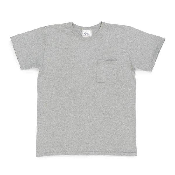 Allevol Heavy Duty Crew Neck Square Pocket T-shirt Grey-T-Shirt-Clutch Cafe