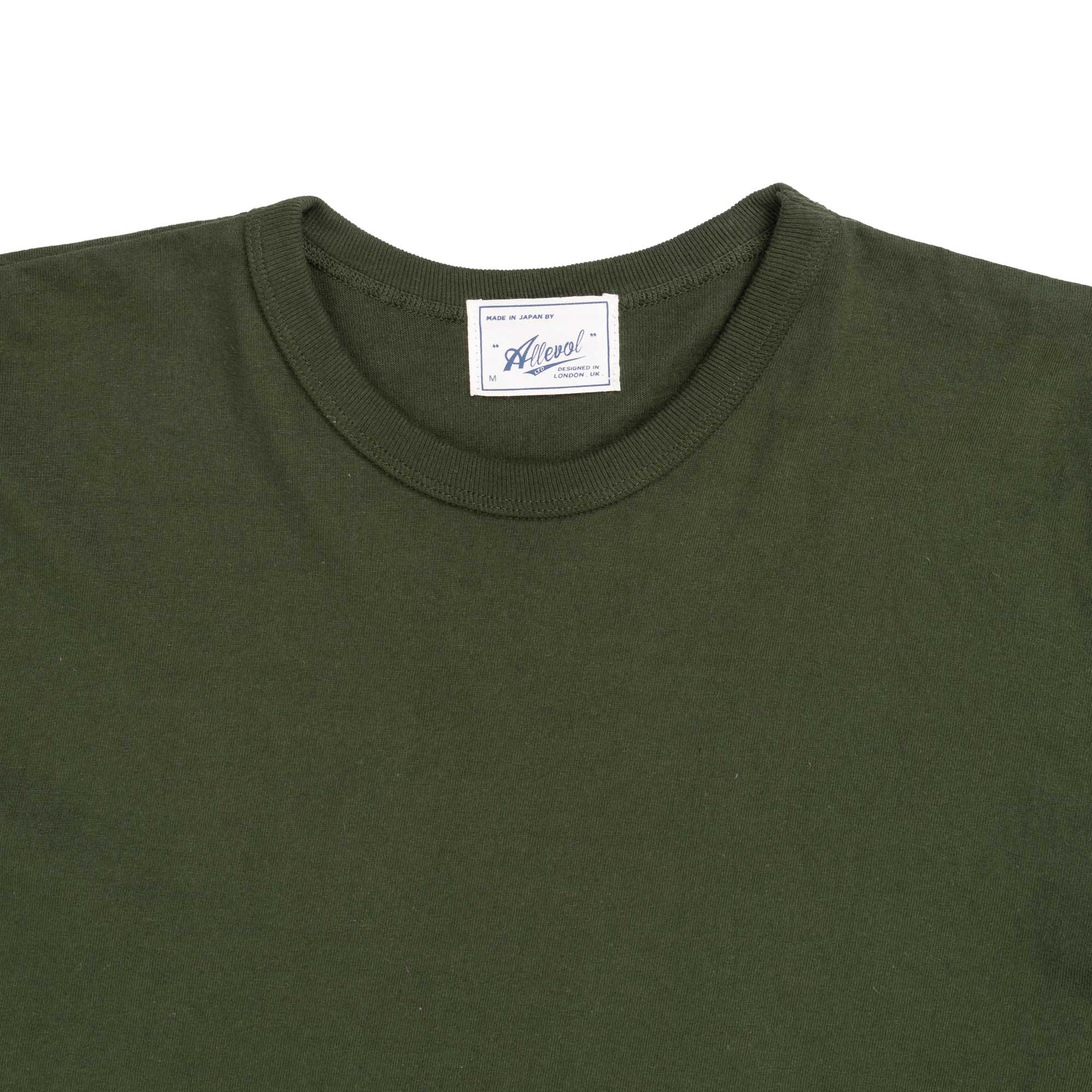 Allevol Heavy Duty Crew Neck T-Shirt Green-T-Shirt-Clutch Cafe