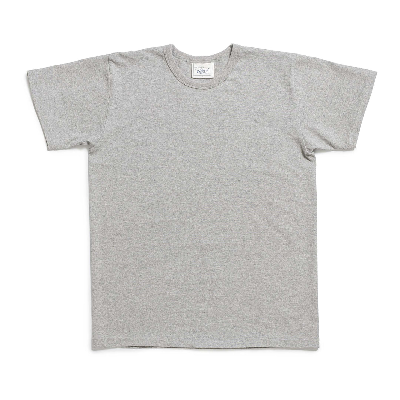 Allevol Heavy Duty Crew Neck T-Shirt Grey Melange-T-Shirt-Clutch Cafe