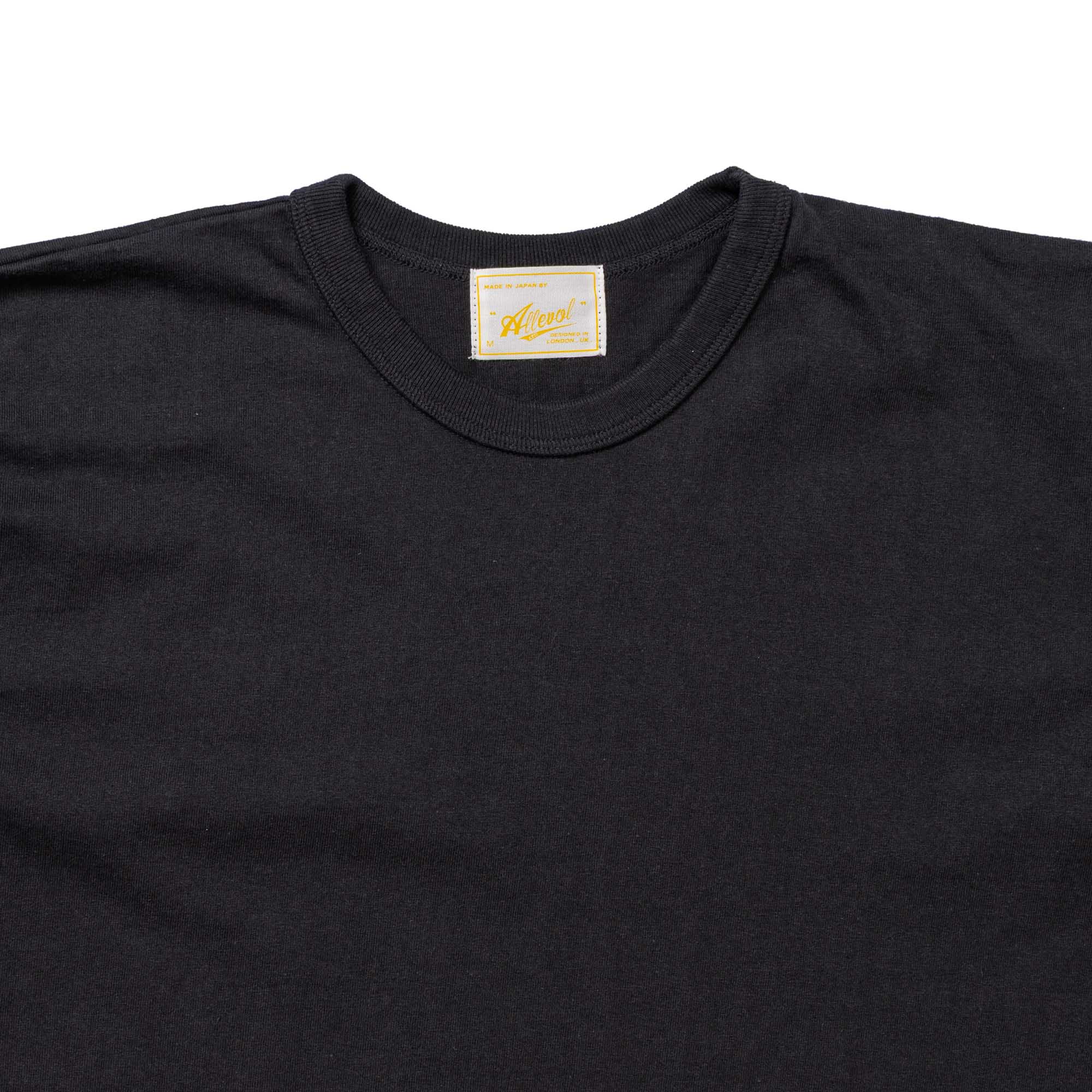 Allevol Heavy Duty Crew Neck T-shirt Cropped Black-T-shirt-Clutch Cafe