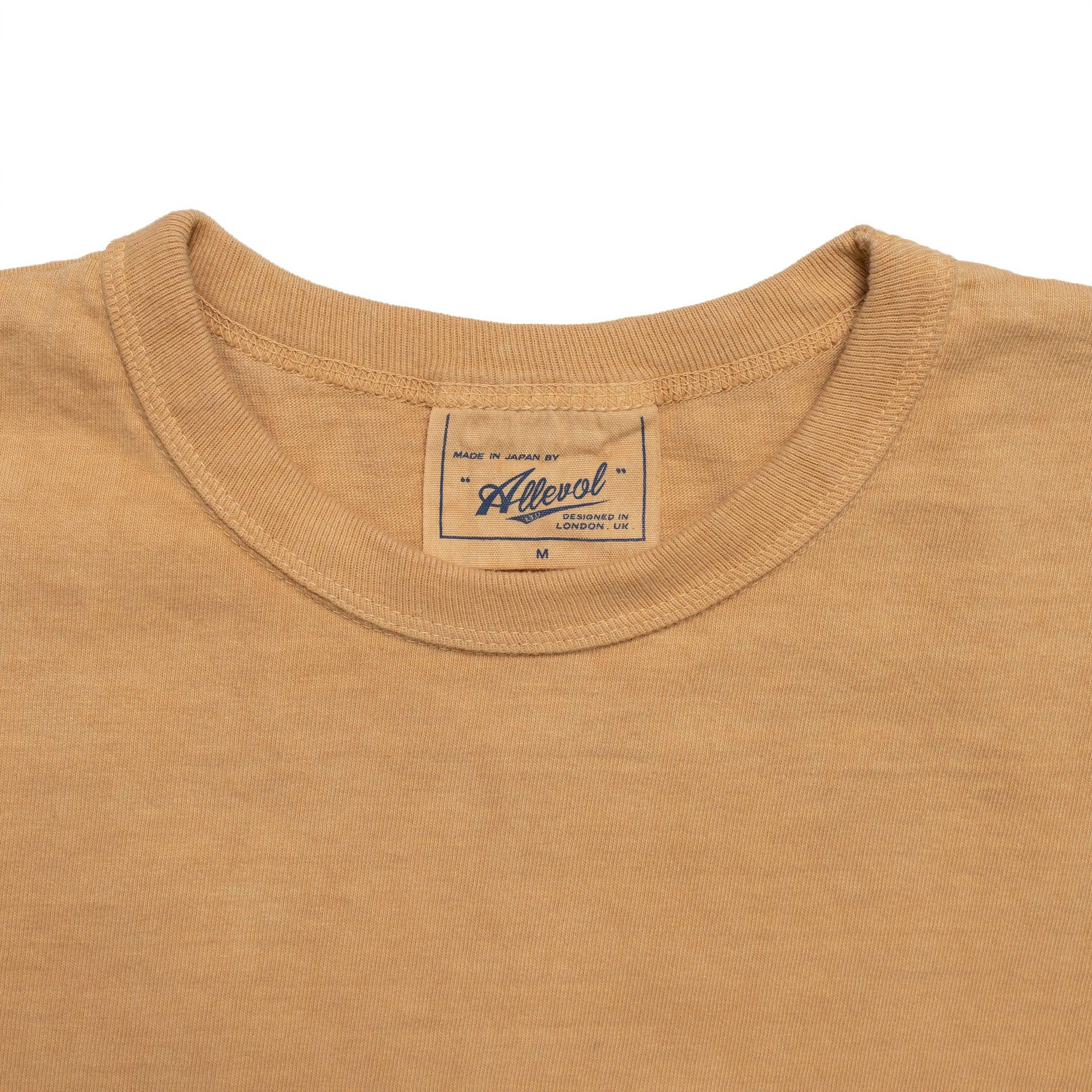 Allevol Heavy Duty Crew Neck T-shirt Hand Dyed Orange-T-Shirt-Clutch Cafe