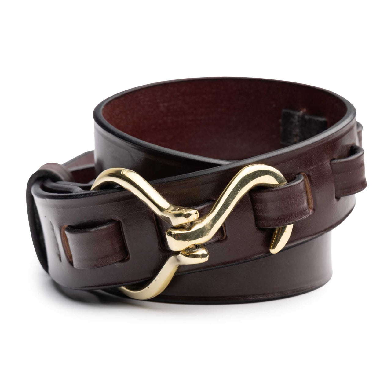 Allevol Hoof Pick Belt Brown/Brass-Belt-Clutch Cafe