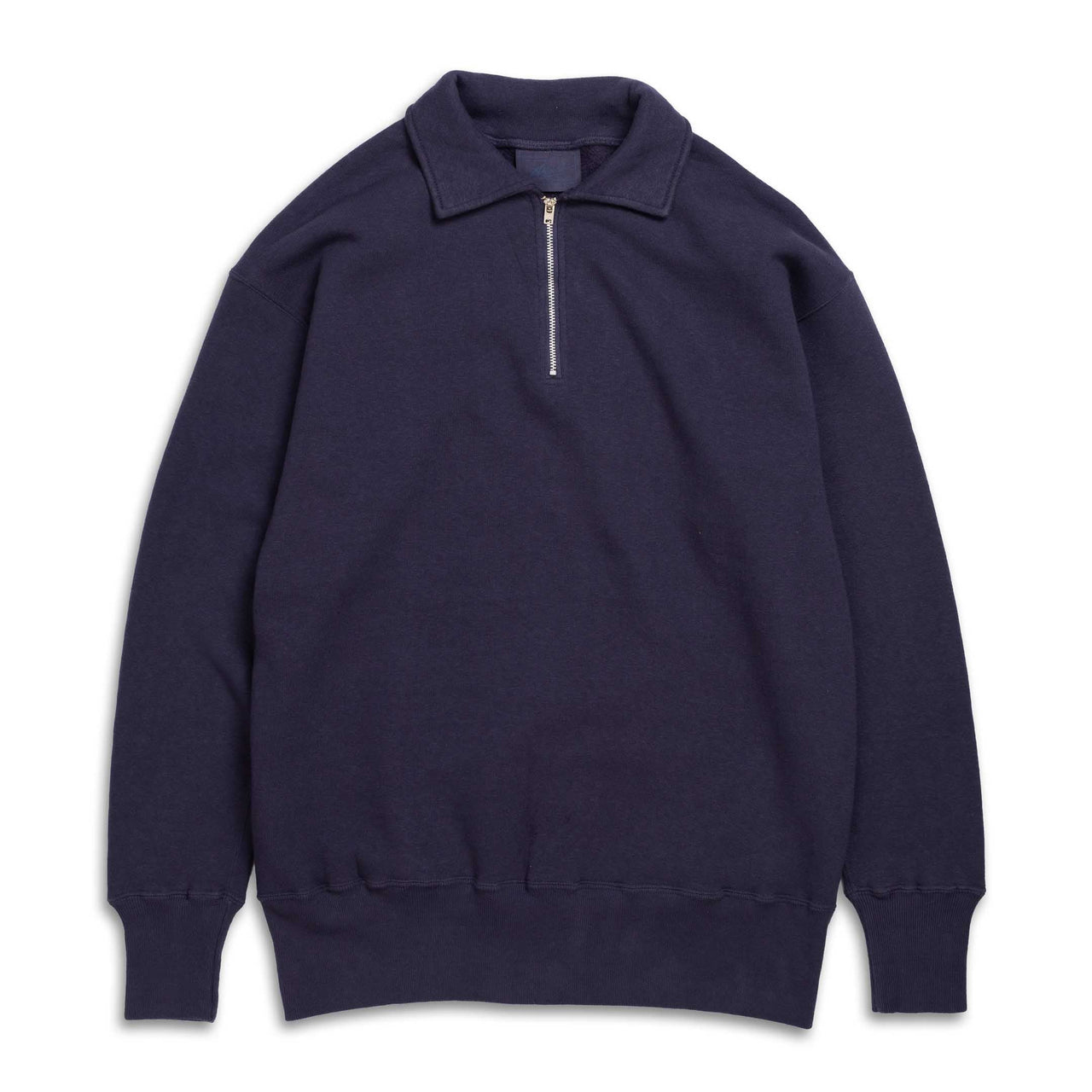 Allevol Loopwheel Quarter Zip Sweatshirt Navy-Sweatshirt-Clutch Cafe