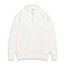 Allevol Loopwheel Quarter Zip Sweatshirt White-Sweatshirt-Clutch Cafe