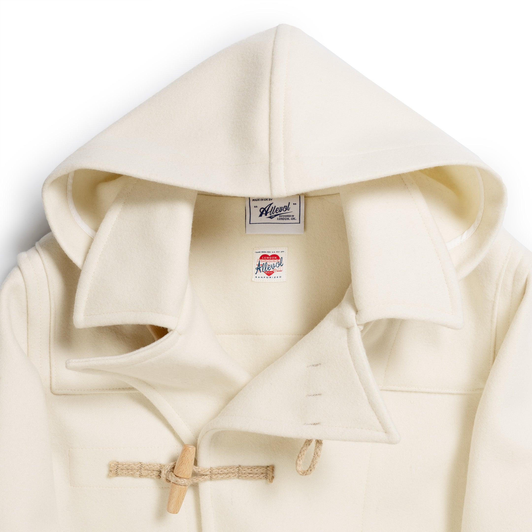 Allevol 'Pat' Duffle Coat White-Jacket-Clutch Cafe