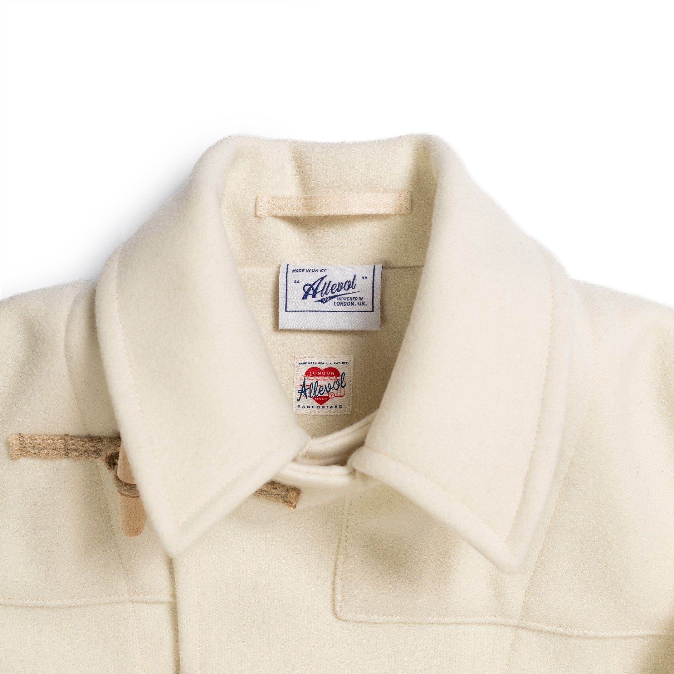 Allevol 'Pat' Duffle Coat White-Jacket-Clutch Cafe