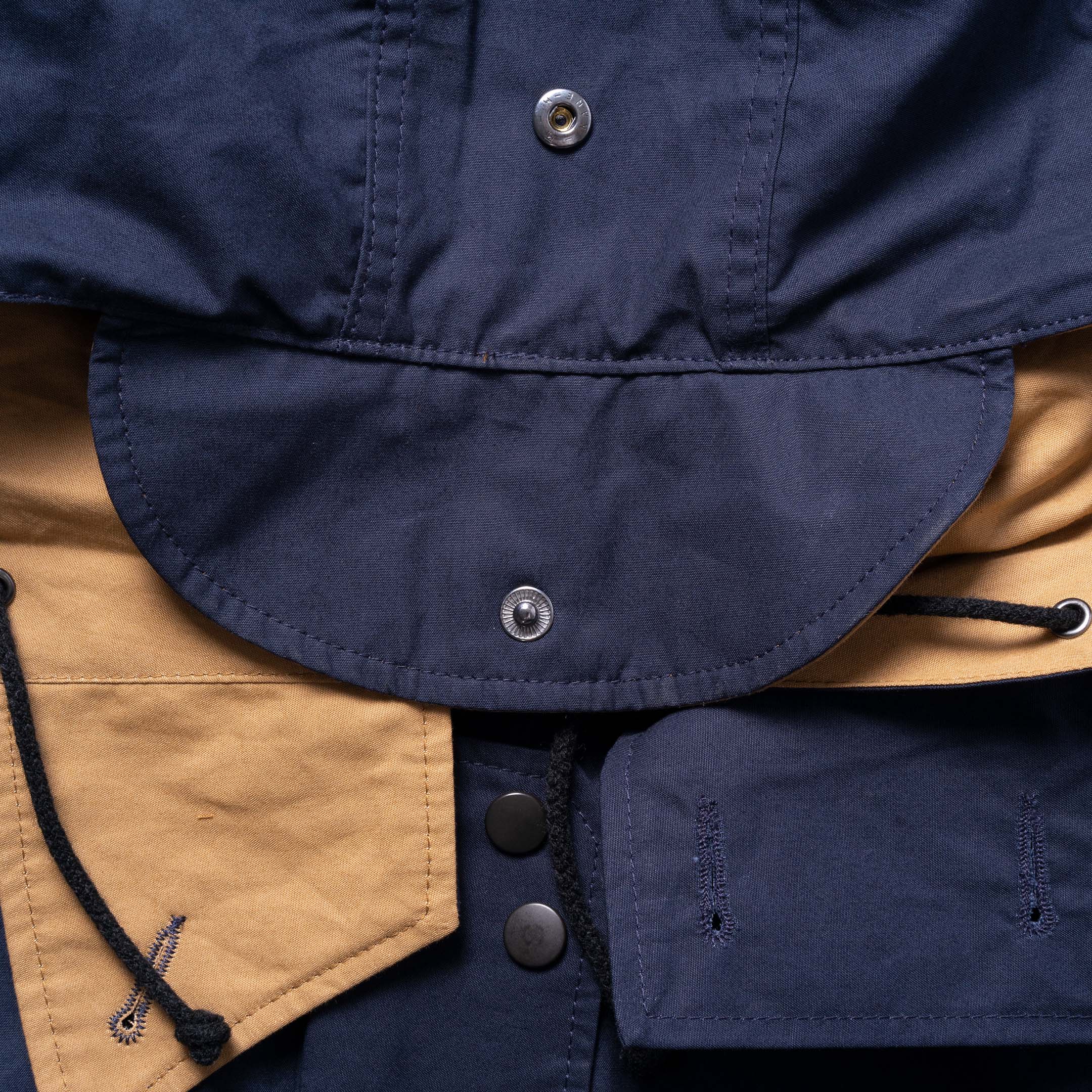 Allevol Reversible Pullover Smock Navy/Beige-Jacket-Clutch Cafe