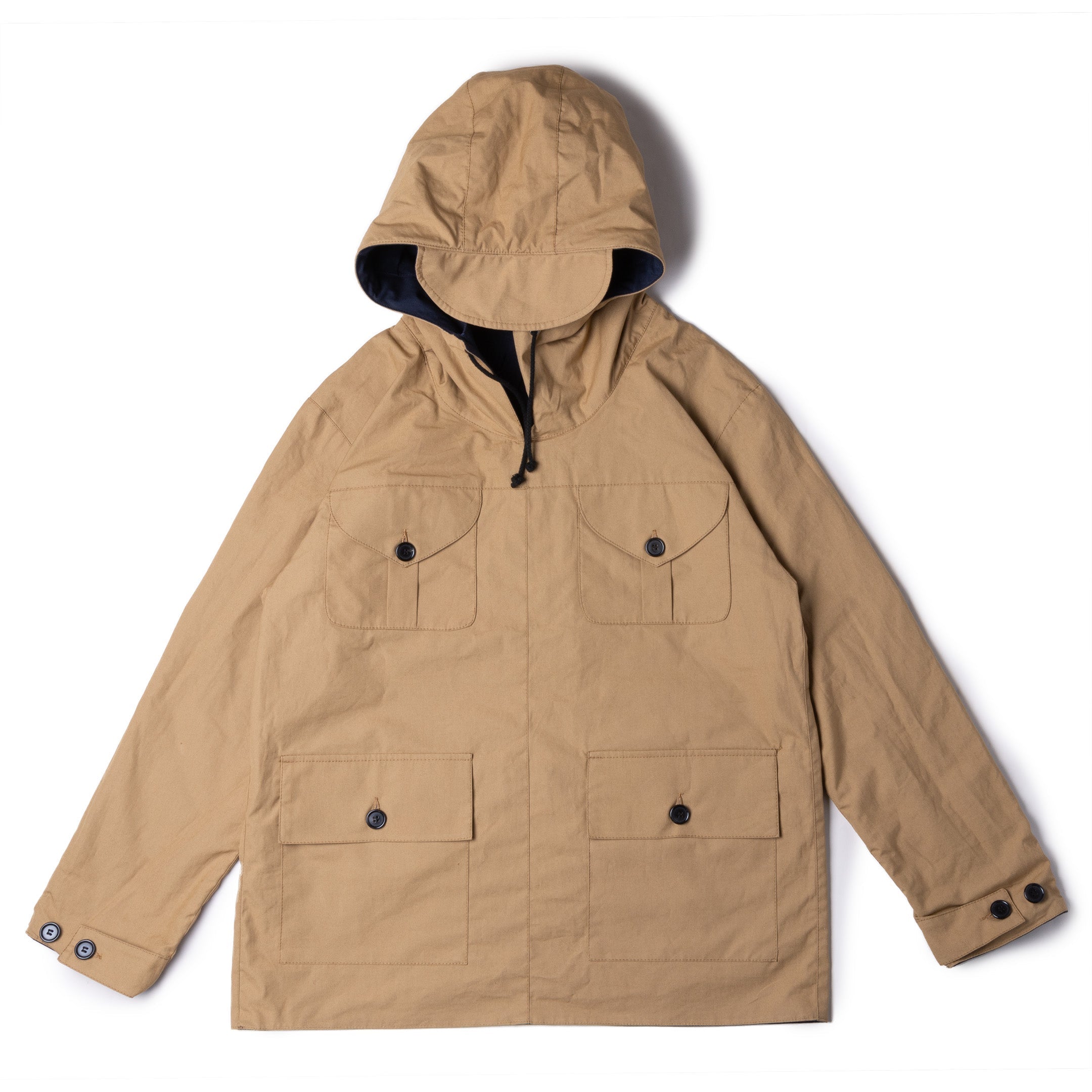 Allevol Reversible Pullover Smock Navy/Beige-Jacket-Clutch Cafe