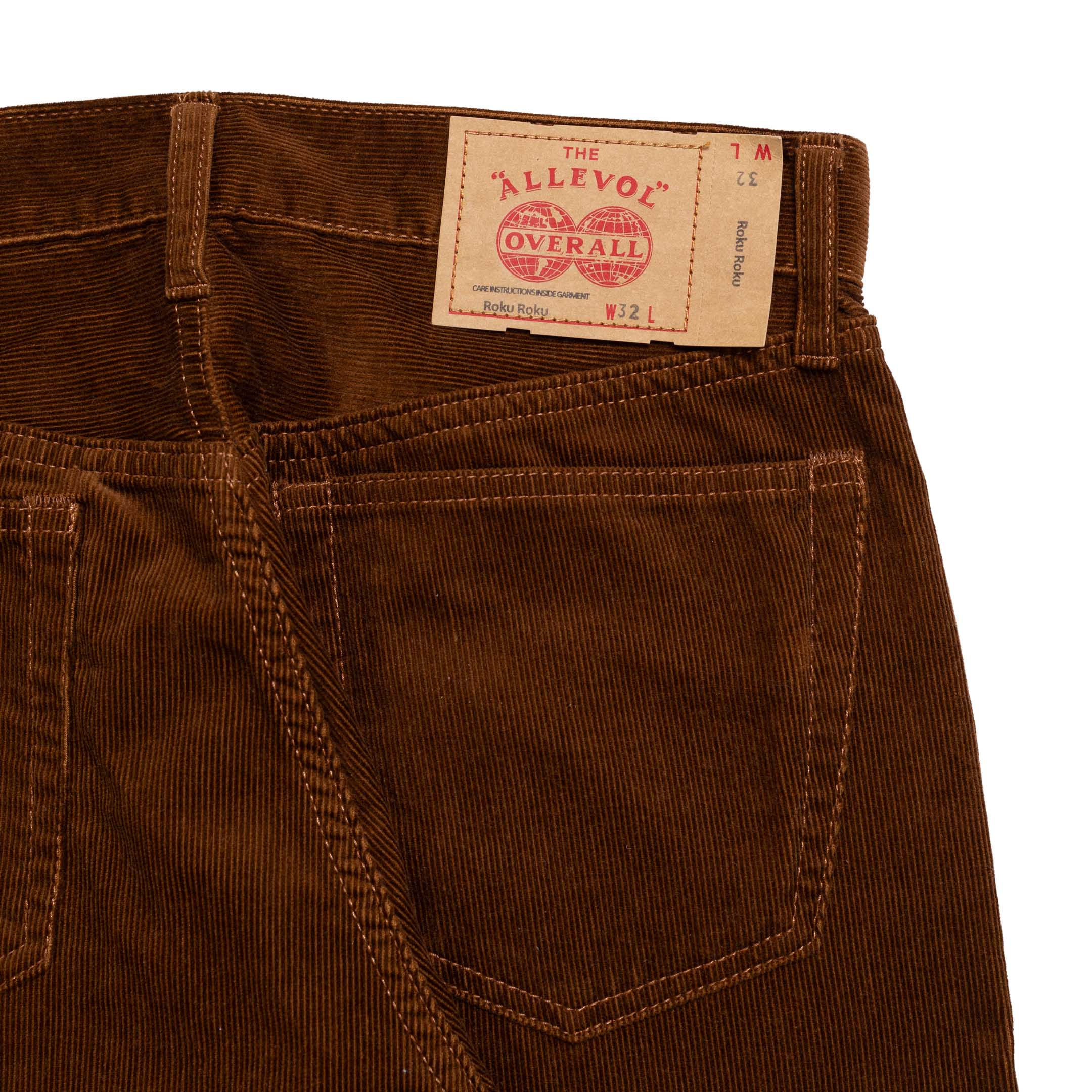 Allevol 'Roku Roku' 66 Corduroy Brown-Jean-Clutch Cafe