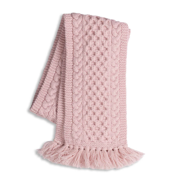 Allevol x Inverallan 12A Aran Scarf Merino Lambswool Pink Gin 333-Scarf-Clutch Cafe