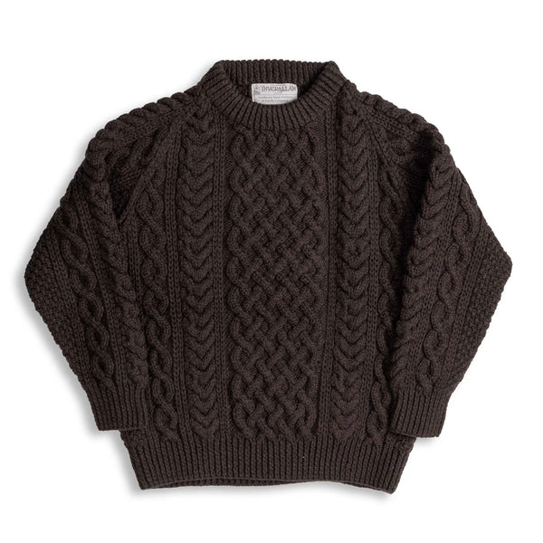 Allevol x Inverallan 1A Country Meetings Crew Neck Sweater Merino Lambswool Conker-Knitwear-Clutch Cafe