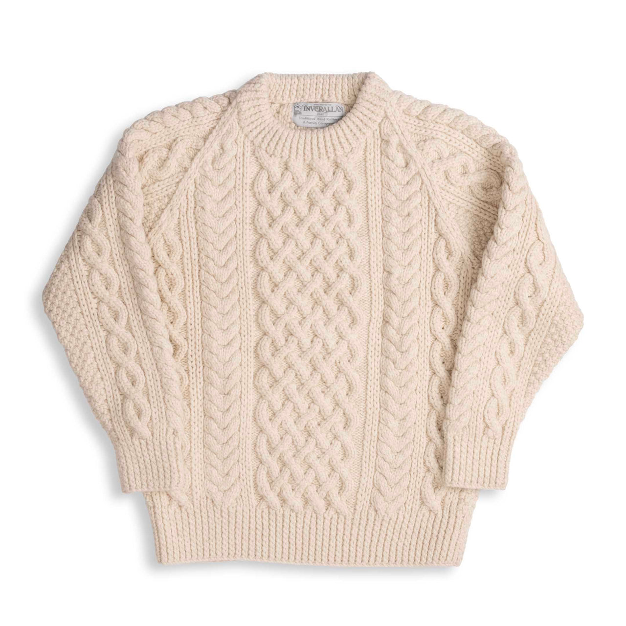 Allevol x Inverallan 1A Country Meetings Crew Neck Sweater Merino Lambswool Linen 280-Knitwear-Clutch Cafe