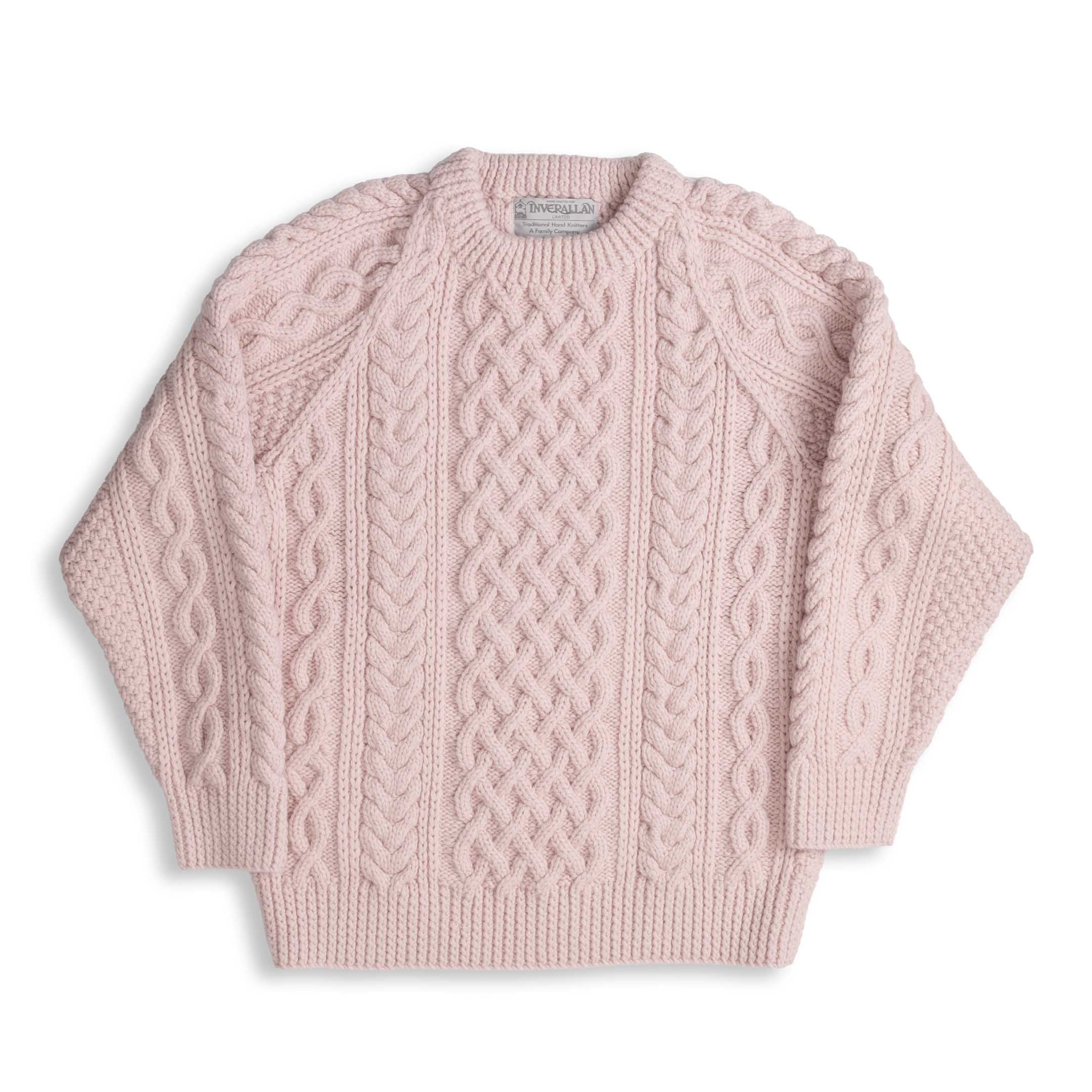 Allevol x Inverallan 1A Country Meetings Crew Neck Sweater Merino Lambswool Pink Gin 333-Knitwear-Clutch Cafe