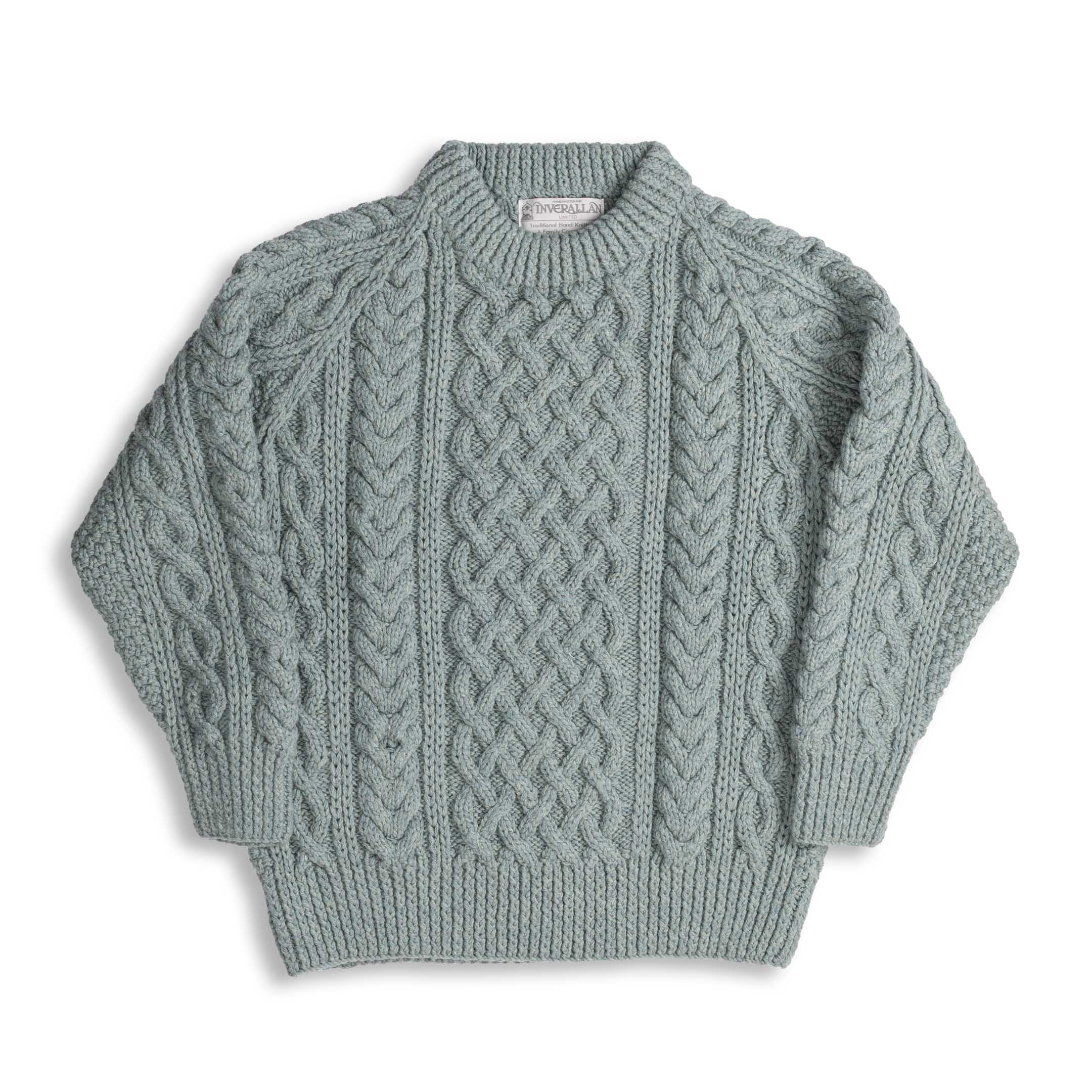 Allevol x Inverallan 1A Country Meetings Crew Neck Sweater Merino Lambswool Topaz-Knitwear-Clutch Cafe