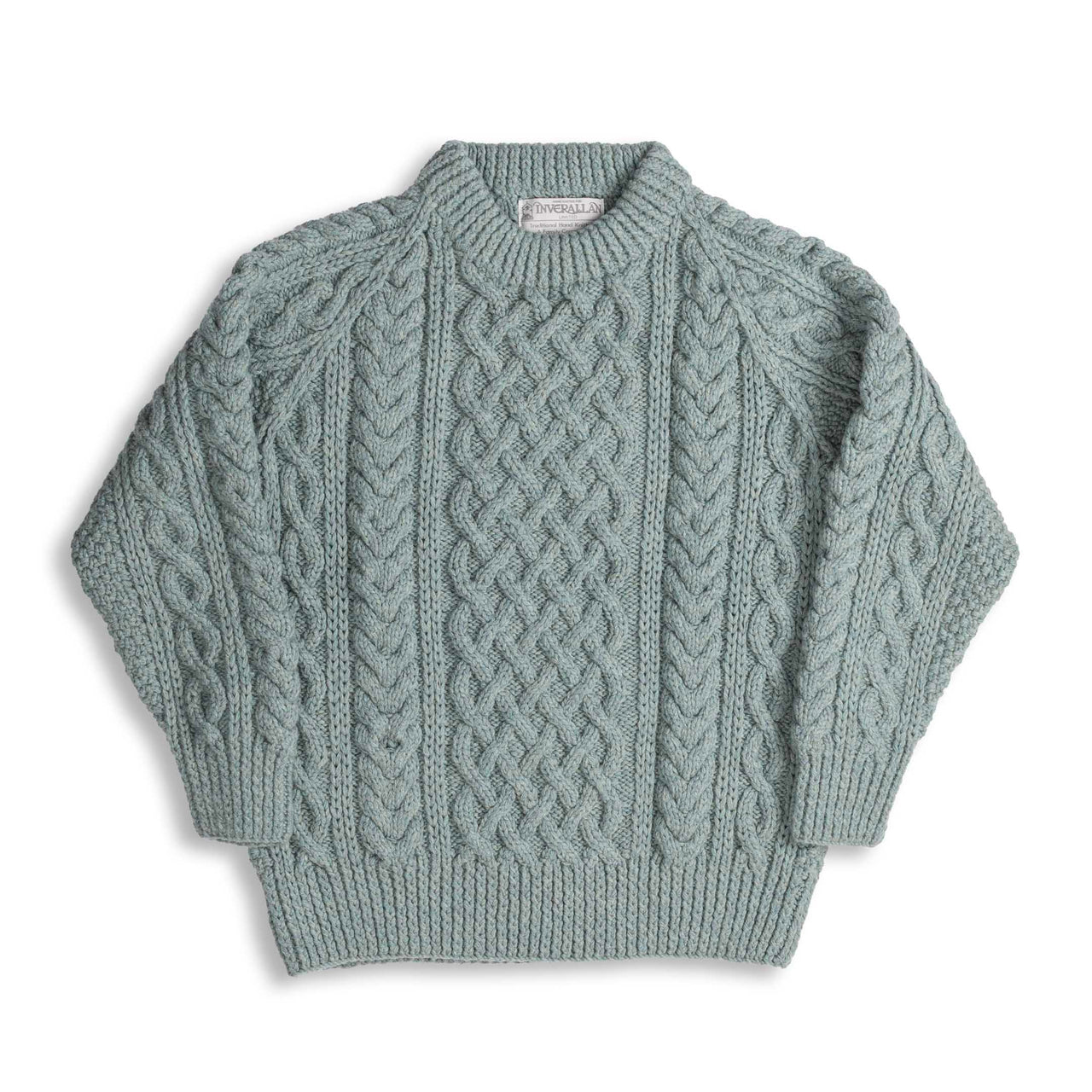 Allevol x Inverallan 1A Country Meetings Crew Neck Sweater Merino Lambswool Topaz-Knitwear-Clutch Cafe