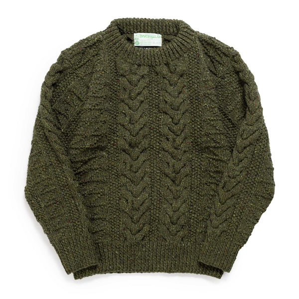 Allevol x Inverallan 1G Pegasus Crew Neck Sweater Mohair Tweed Oak-Knitwear-Clutch Cafe