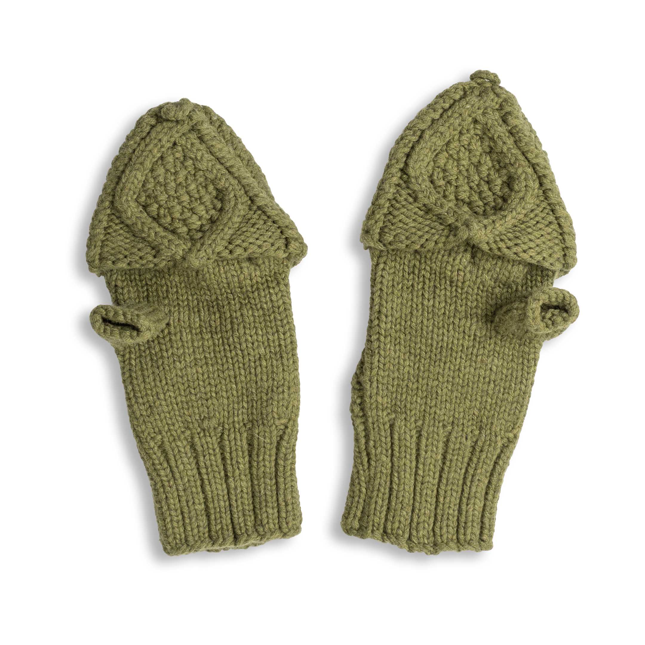 Allevol x Inverallan 22S Diamond Fingerless Gloves with Cover Merino Lambswool Dark Apple-Scarf-Clutch Cafe