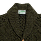 Allevol x Inverallan 6A Long Shawl Collar Mohair Tweed Oak-Knitwear-Clutch Cafe