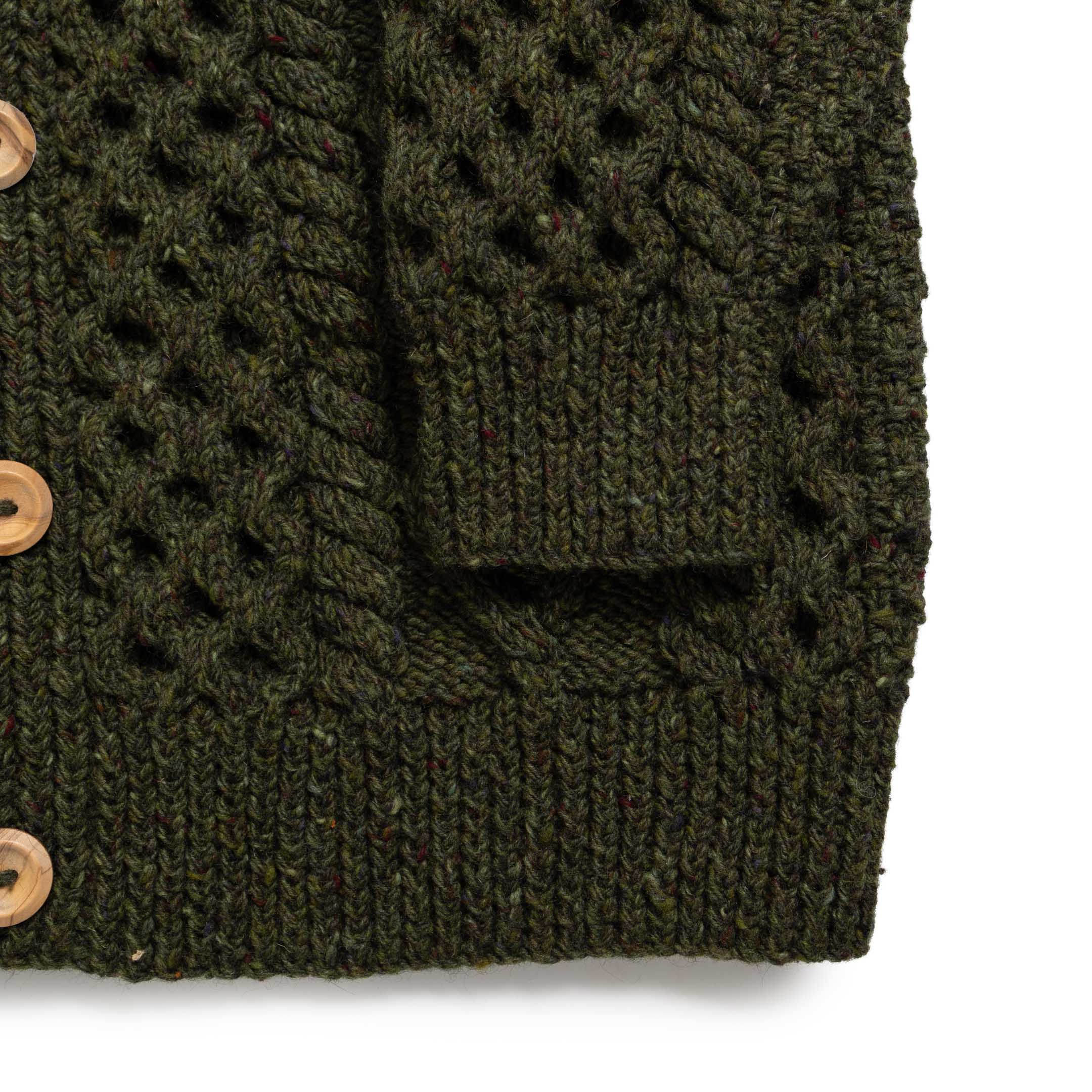 Allevol x Inverallan 6A Long Shawl Collar Mohair Tweed Oak-Knitwear-Clutch Cafe