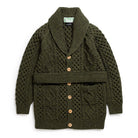 Allevol x Inverallan 6A Long Shawl Collar Mohair Tweed Oak-Knitwear-Clutch Cafe