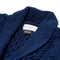 Allevol x Inverallan Shawl Collar Cardigan 6A Indigo, Clutch Cafe London