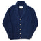 Allevol x Inverallan Shawl Collar Cardigan 6A Indigo, Clutch Cafe London