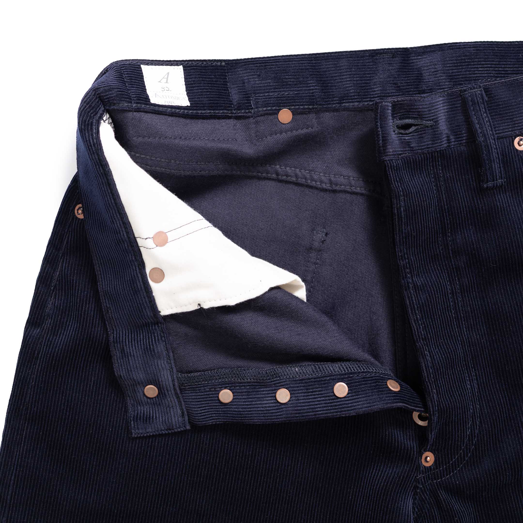 Anatomica 314 Gary Corduroy Trousers Navy-Trousers-Clutch Cafe