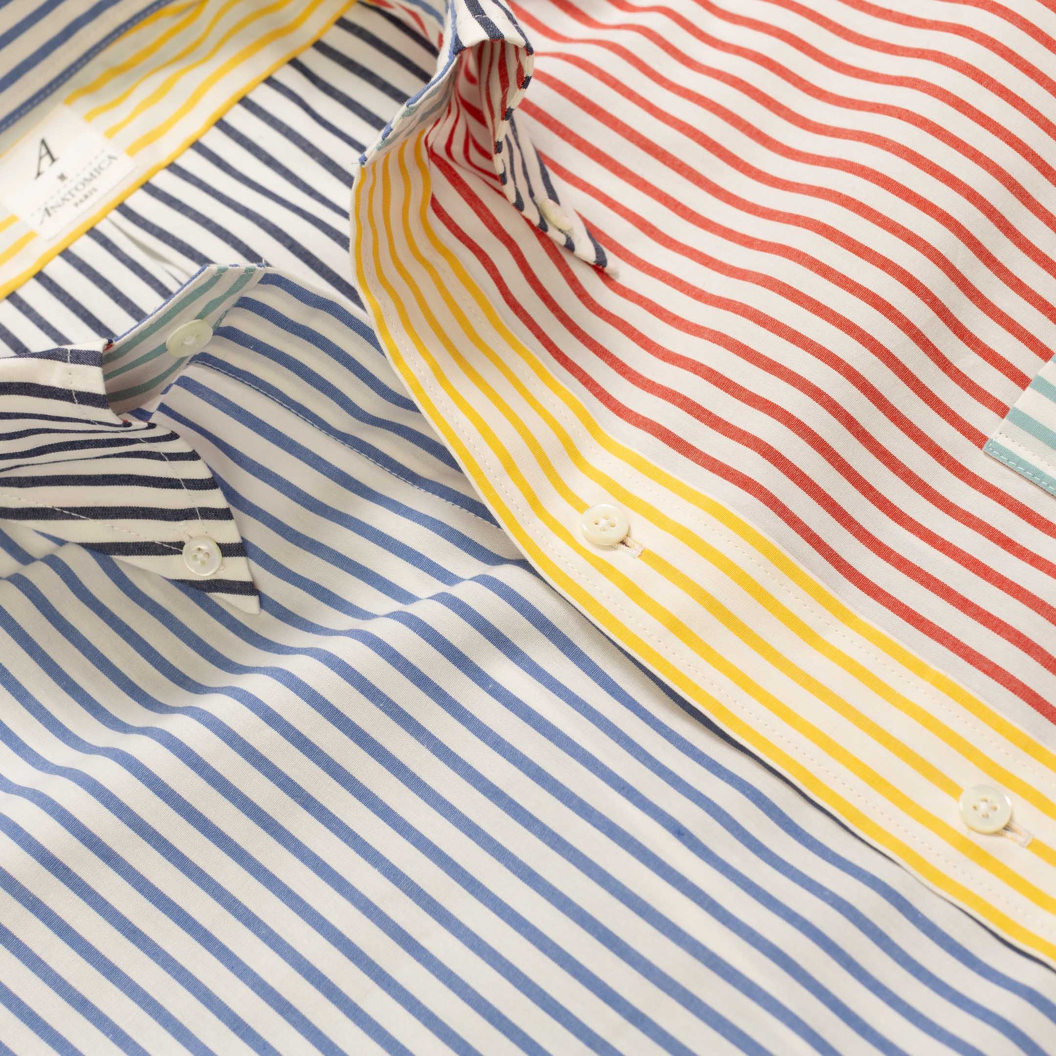 Anatomica BD Shirt S/S Candy Stripe Multi-Shirt-Clutch Cafe